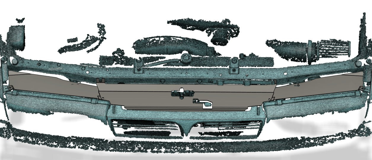 Nissan Cefiro A31 Radiator Cooling Panel/Air Diversion Plate Set