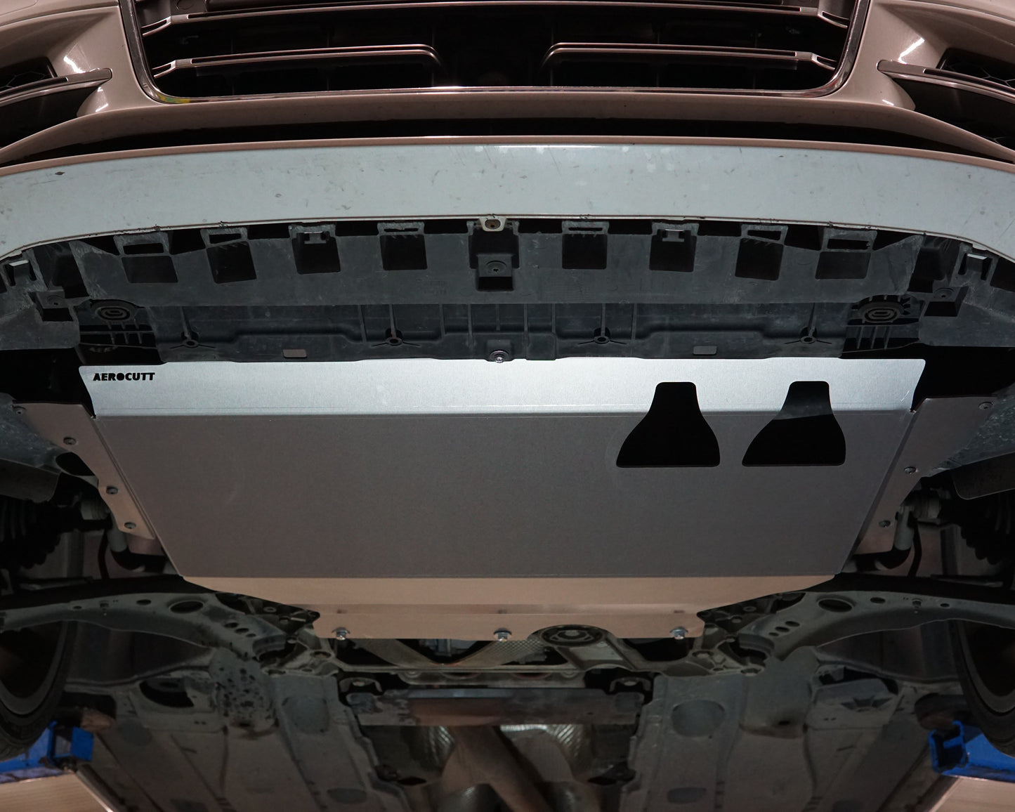 Audi S3 8V Underbody With An Aerocutt Aluminium Undertray Plate Mounted