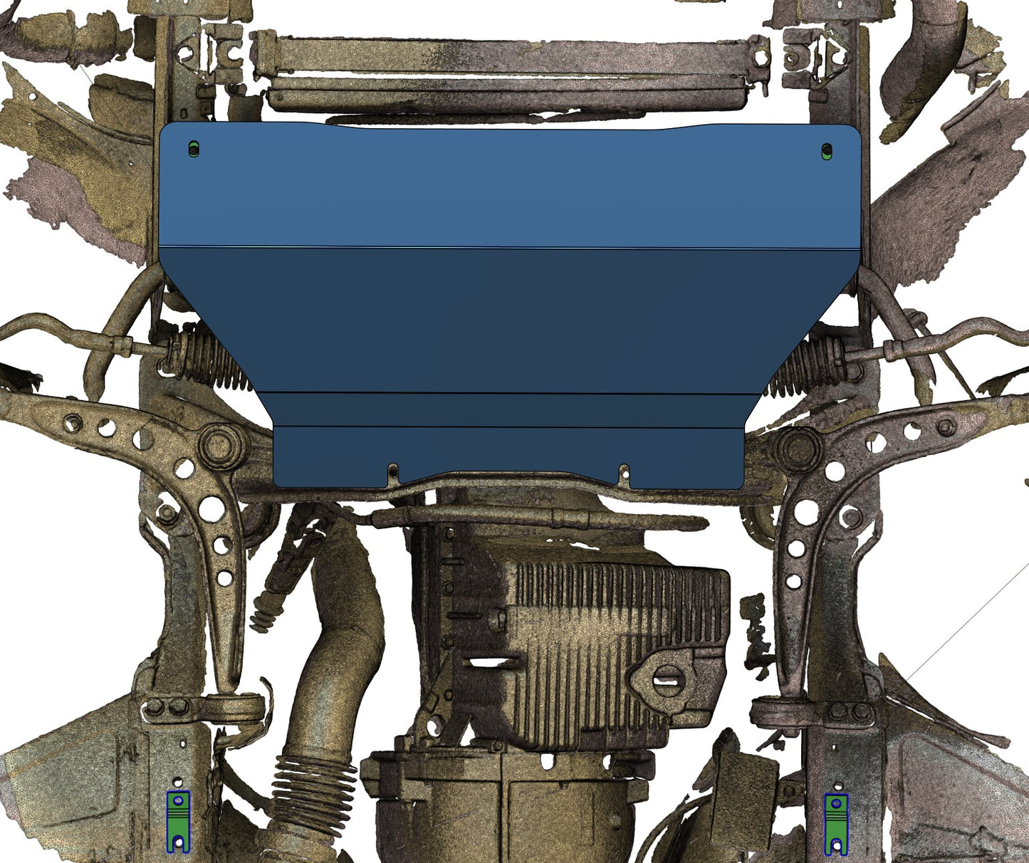 bmw e36 front underpanel Underbody Protection Bash/Skid Plate undertray replacement undercarriage sump guard oil pan cover aerocutt aerocut 3d scan render