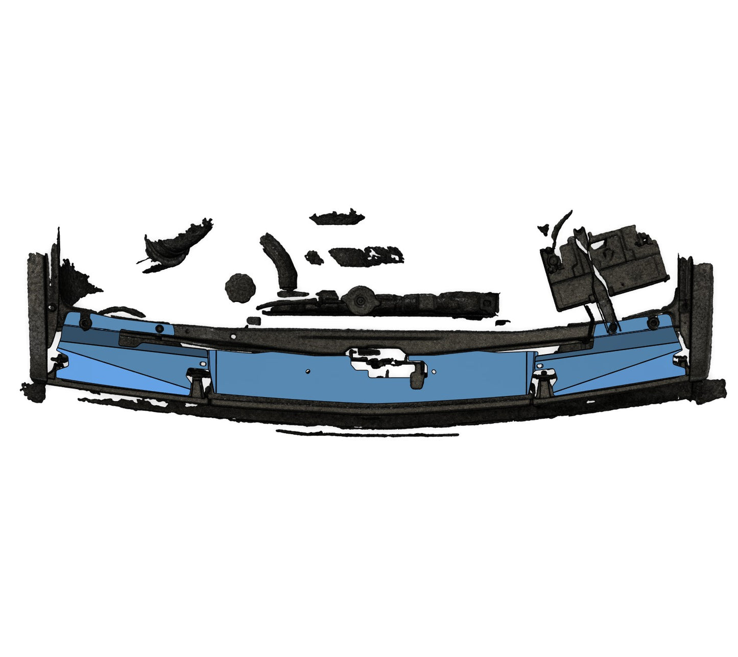Toyota Corolla AE71 KE70 Quad Front Radiator Cooling Panel/Air Diversion Plate Set