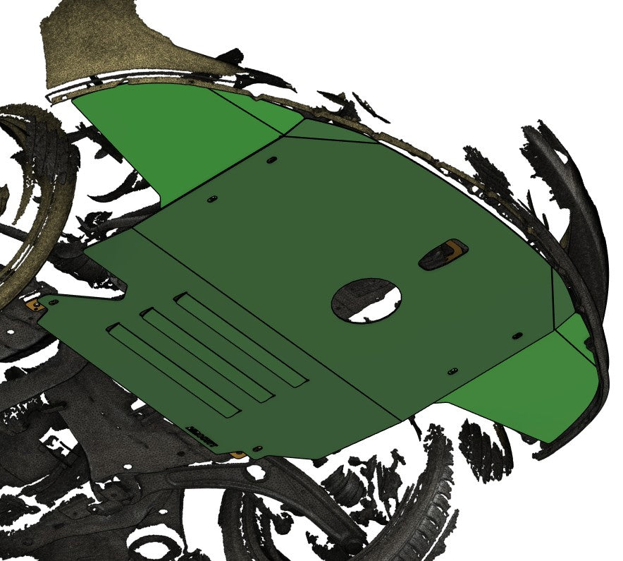 3d scan of underneath evo 8 with aftermarket undertray installed