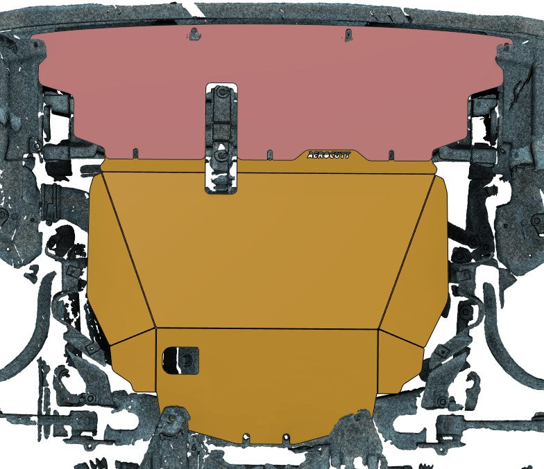 Toyota Crown JZS171 Engine Panel Underbody Protection Bash Skid Plate undertray replacement sump guard front tie in panel splitter aero aerocutt aerocut oil 3d render aerocutt scan
