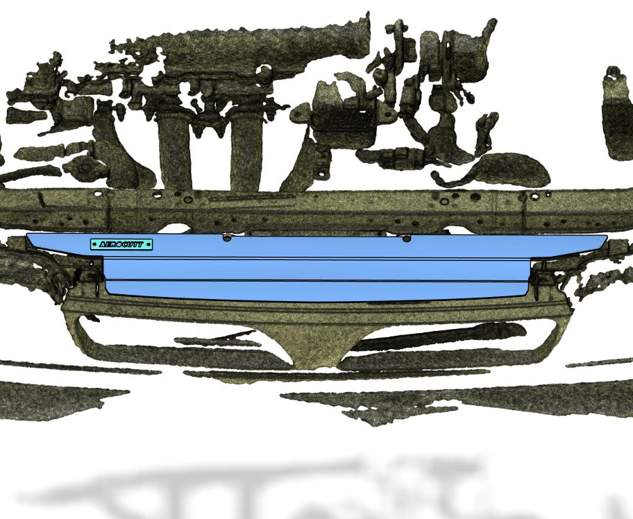 Nissan Pulsar N14 Radiator Cooling Panel/Air Diversion Plate air duct air radiator panel aerocutt aerocut 3d scan render