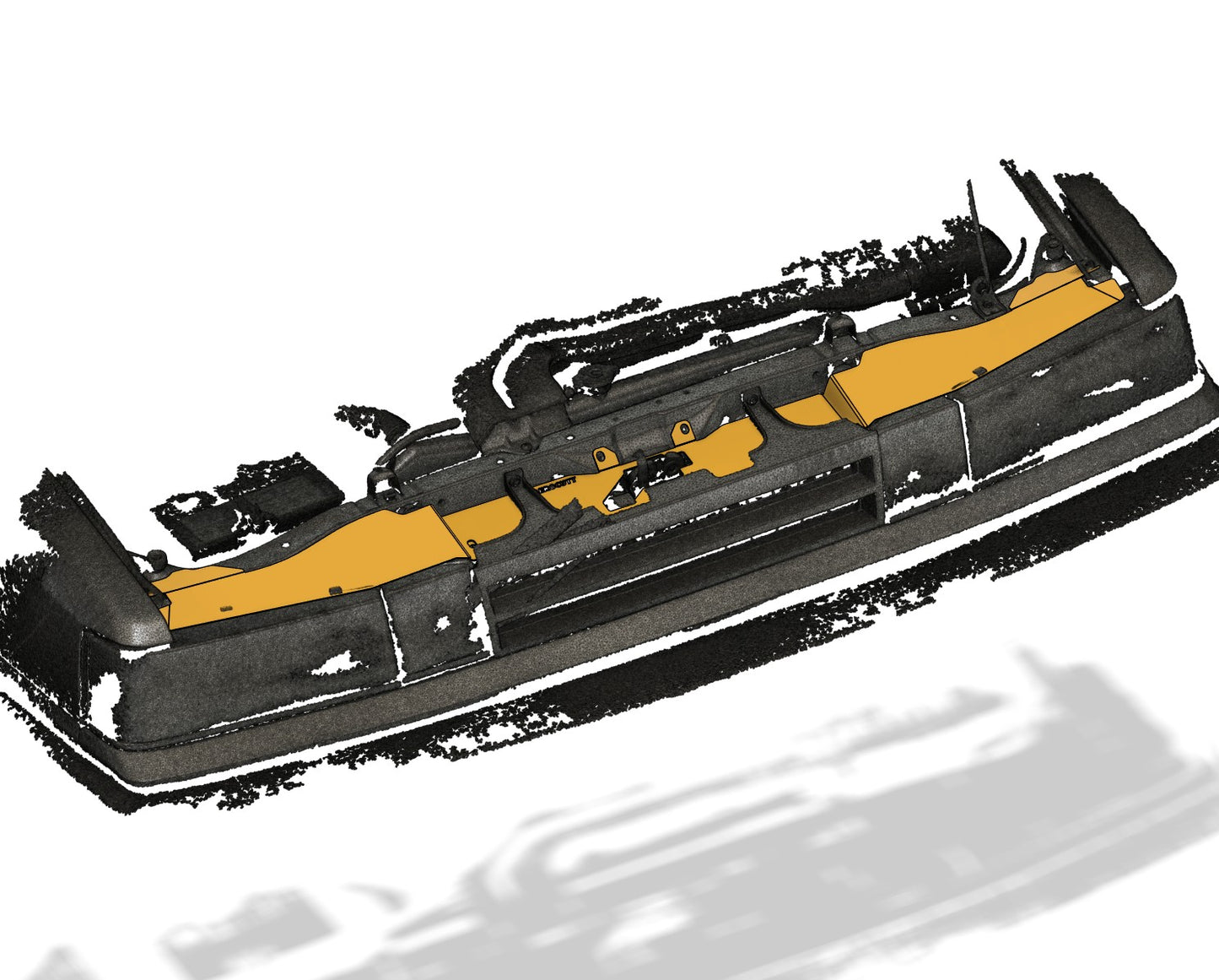 nissan r31 skyline series 1 series 2 Radiator Cooling Panel/Air Diversion Plate air diversion radiator plate air duct aerocutt aerocut 3d scan render