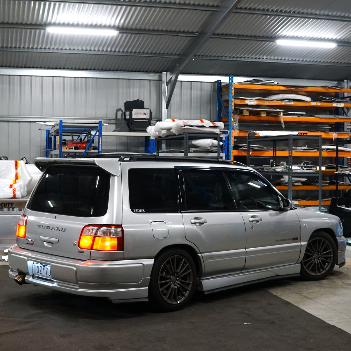 FORESTER SF GT visiting the aeorcutt garage for underbody upgrades