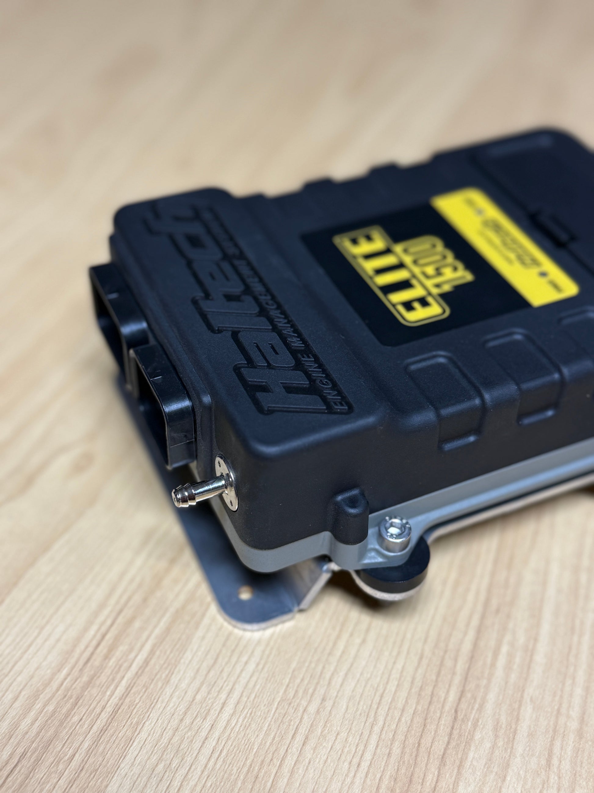 close up haltech mounting bracket 