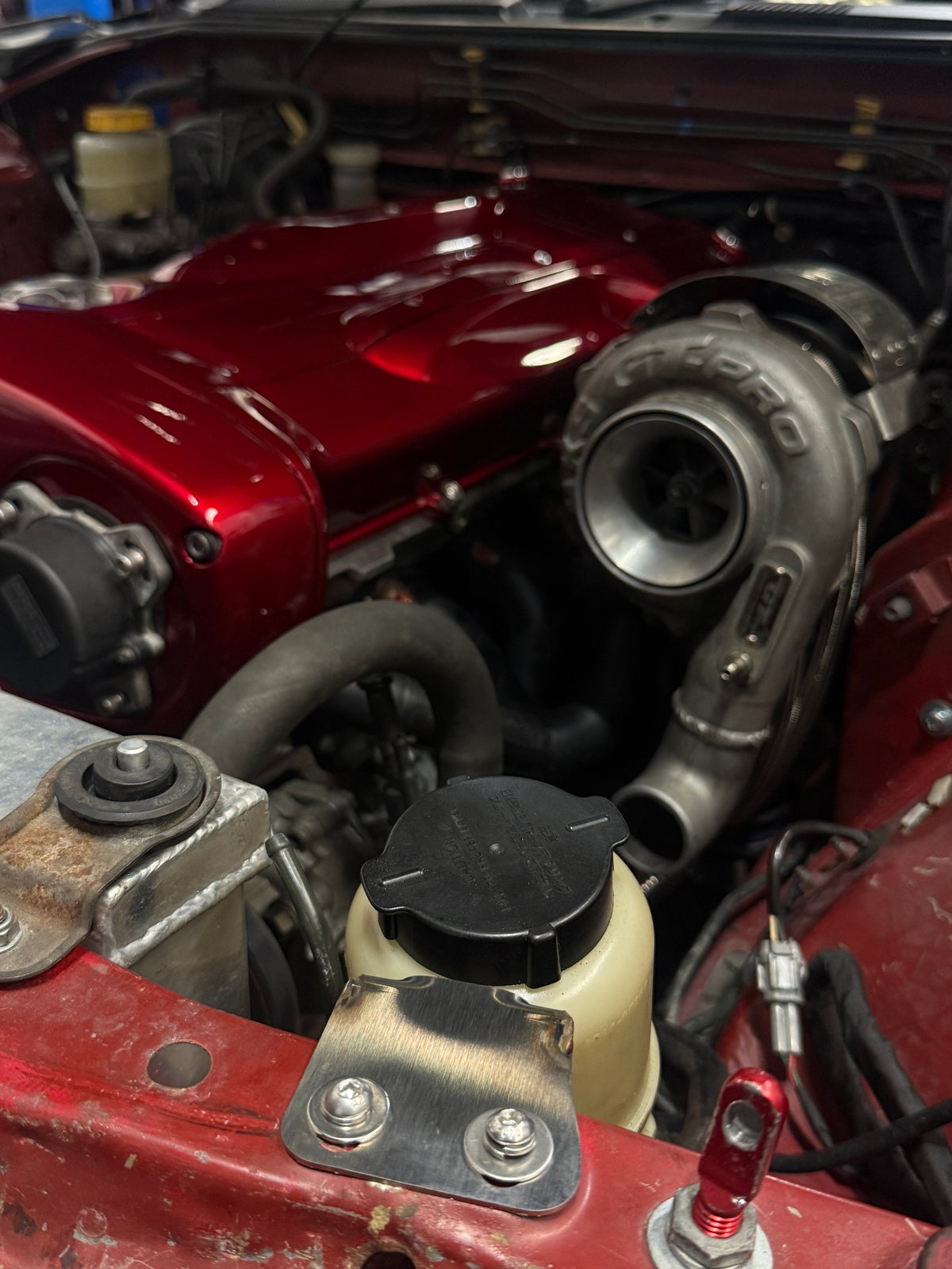 Nissan Skyline R34 GTT/GTR Power Steering Resevoir Relocation