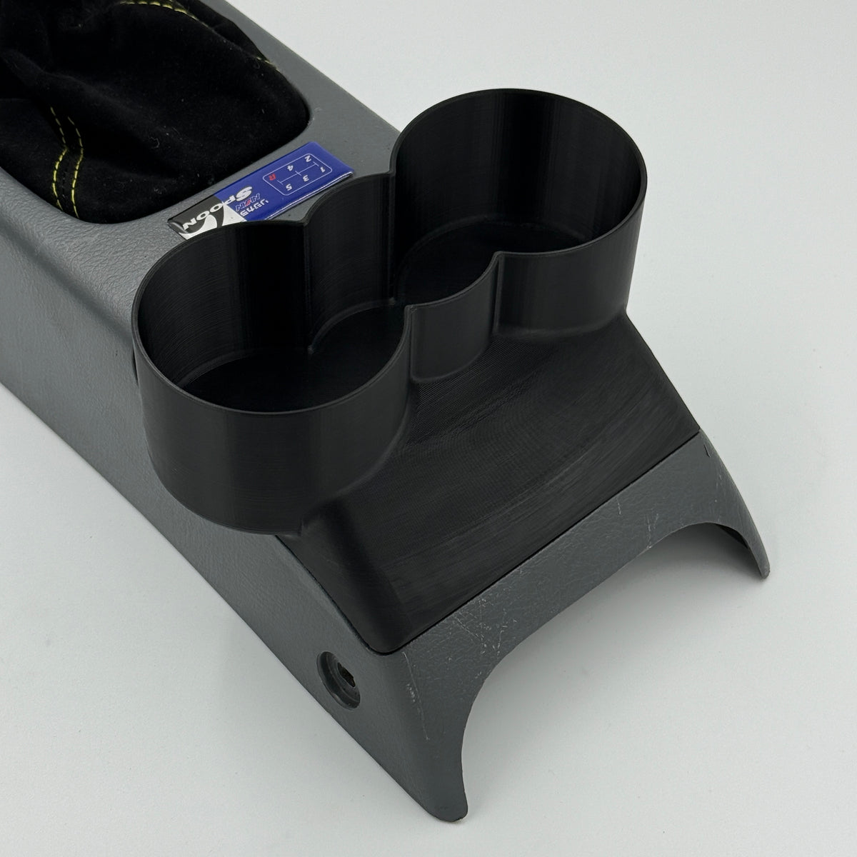 Honda Civic Eg 5th gen interior console with Aerocutt 3D printed ABS plastic cup holder to suit standard can size