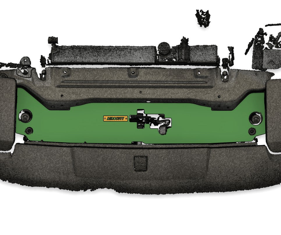 A70 Supra engine bay with aerocutt cooling panel installed