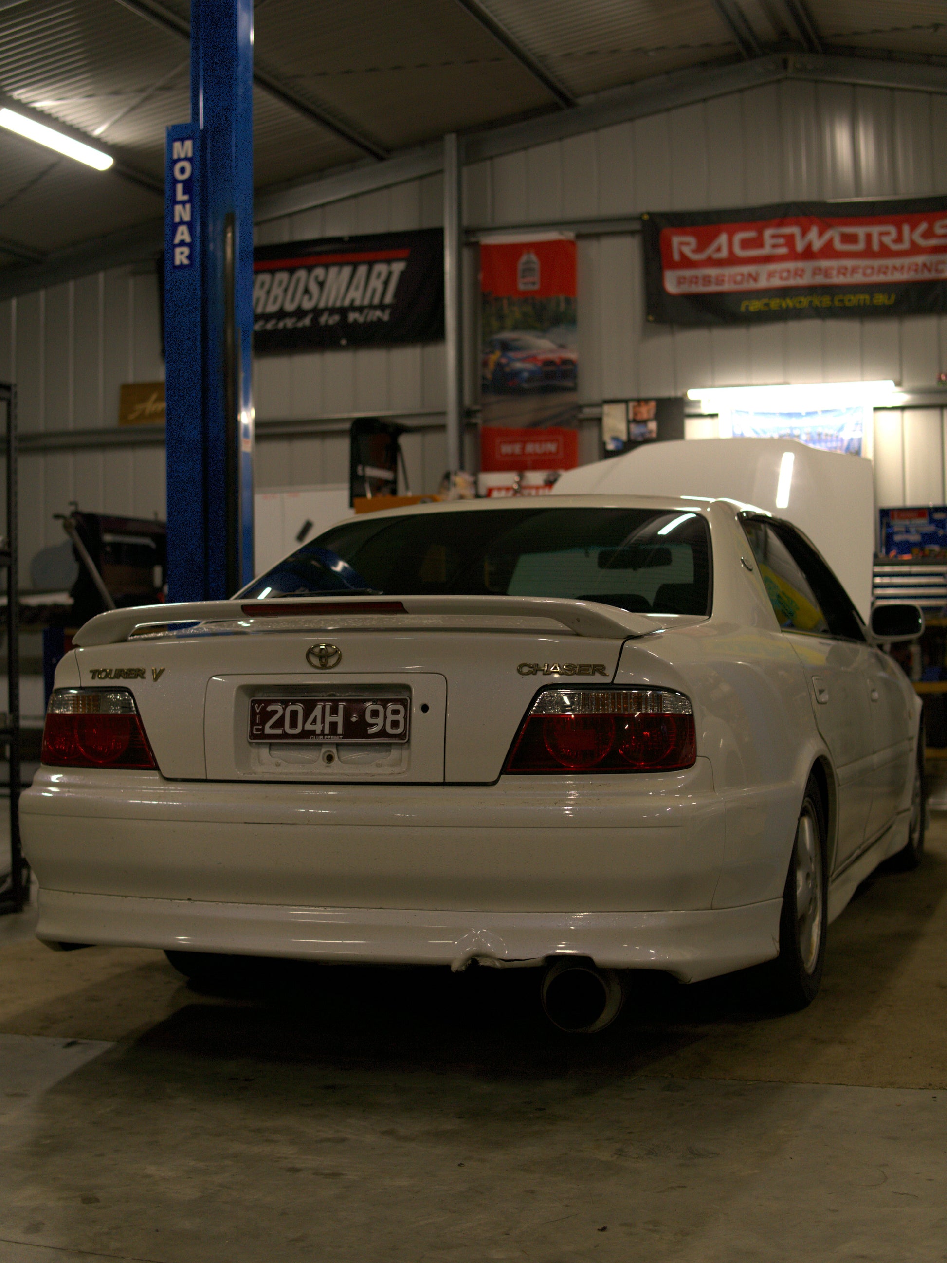 JZX100 chaser cresta mark 2 visiting the aerocutt garage for upgrades underbody 