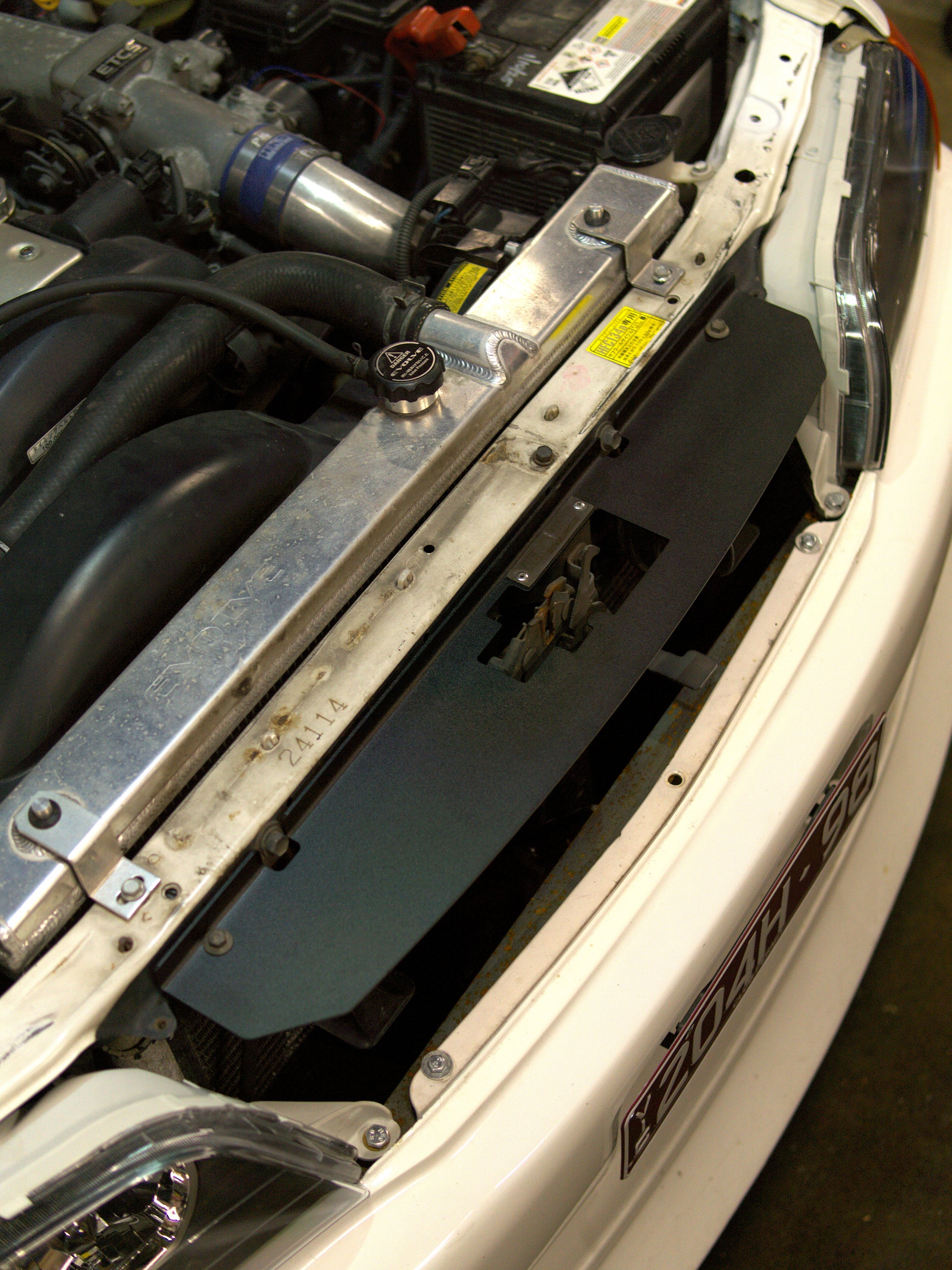 JZX100 chaser cooling panel powder coated black aluminium 