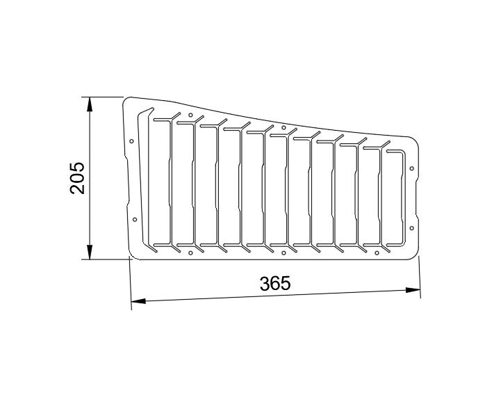 bonnet vent hood aero aerodynamics bonnet vented airflow dimensions size big 