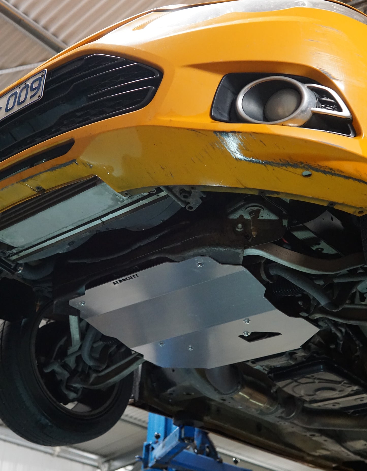 Ford Falcon FG xr6 turbo under with Aerocutt metal engine sump guard installed