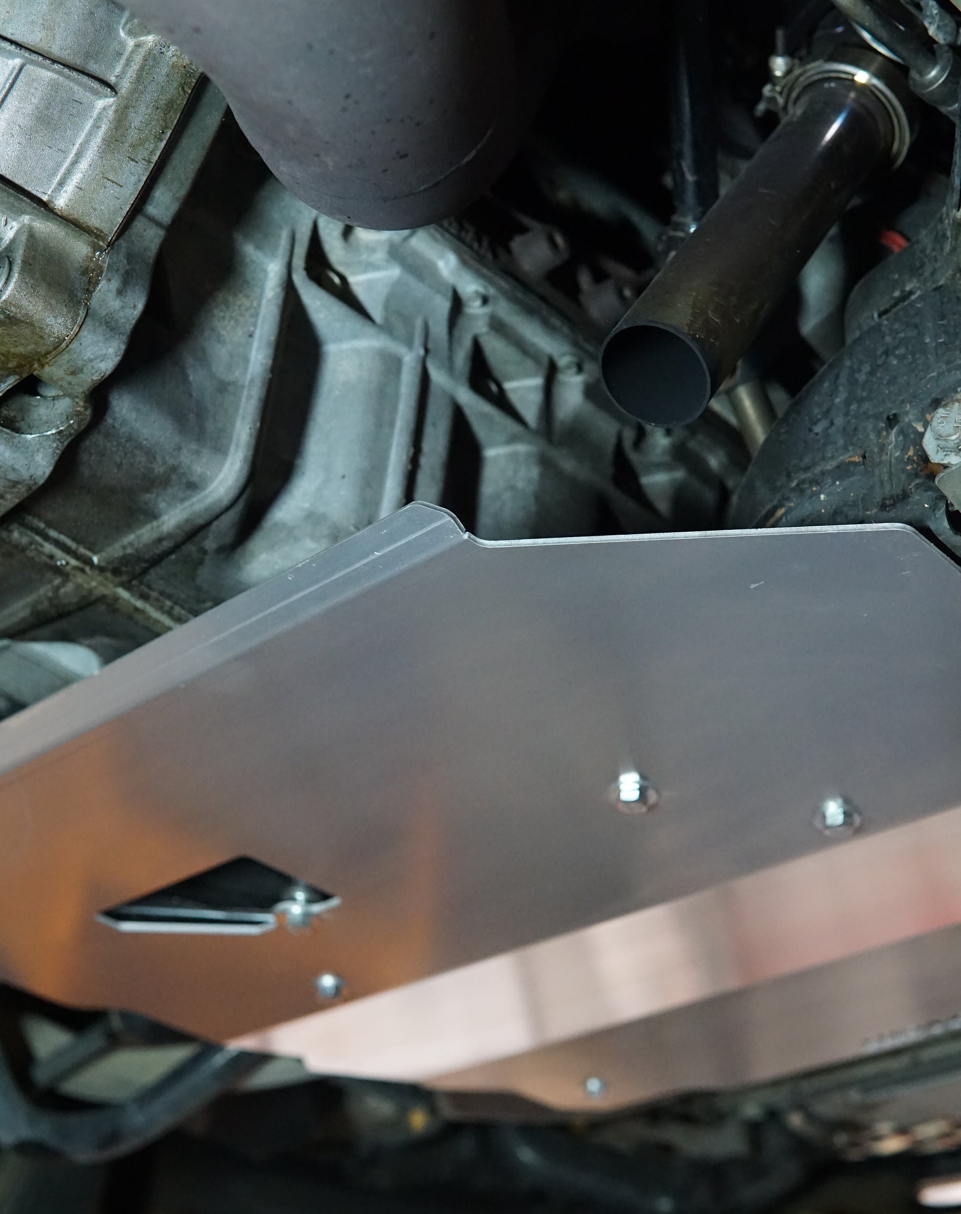 Ford Falcon FG xr6 turbo underneath with Aerocutt metal engine sump guard installed