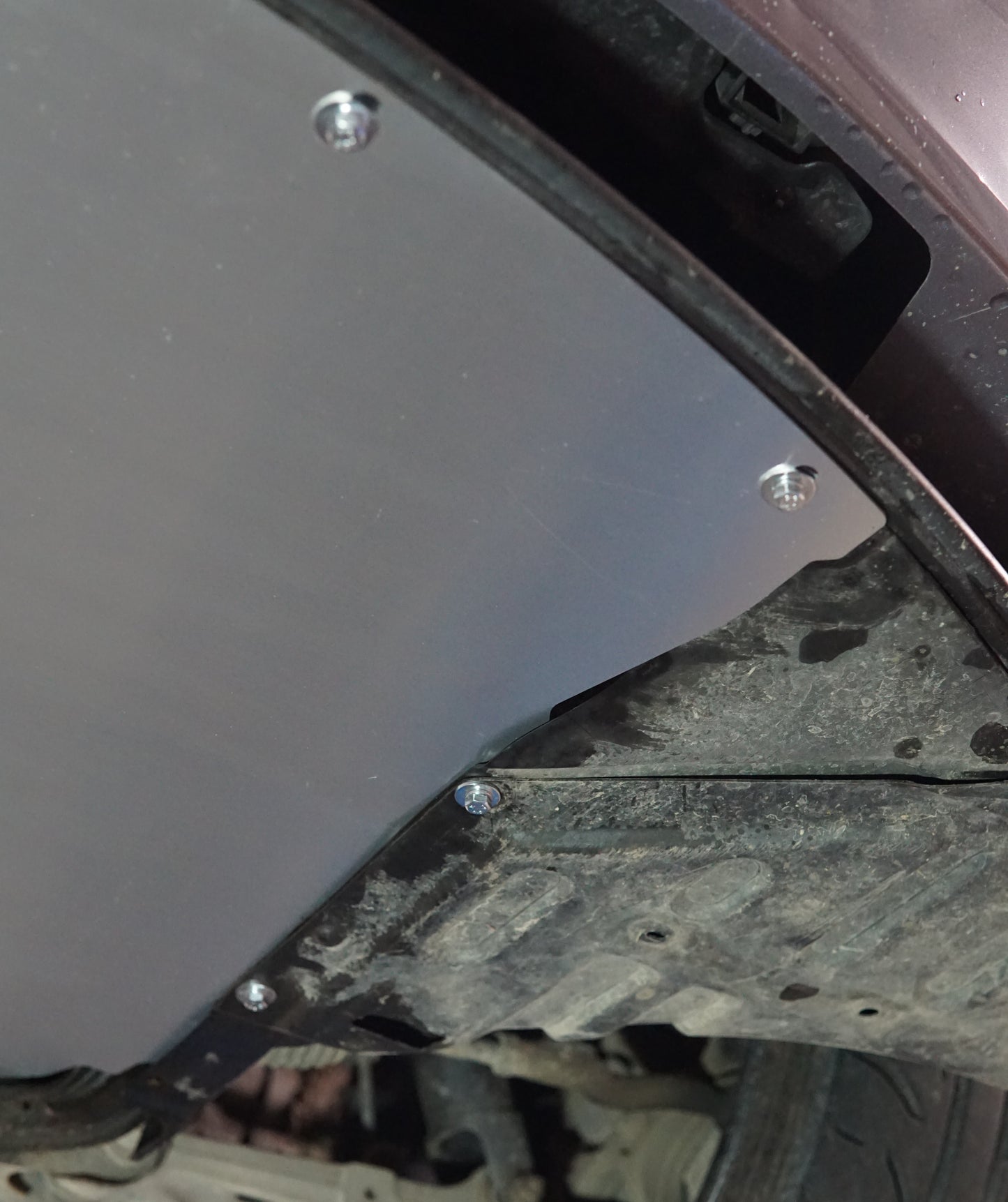 Mazda RX8 underbody with Aerocutt front protection panel installed