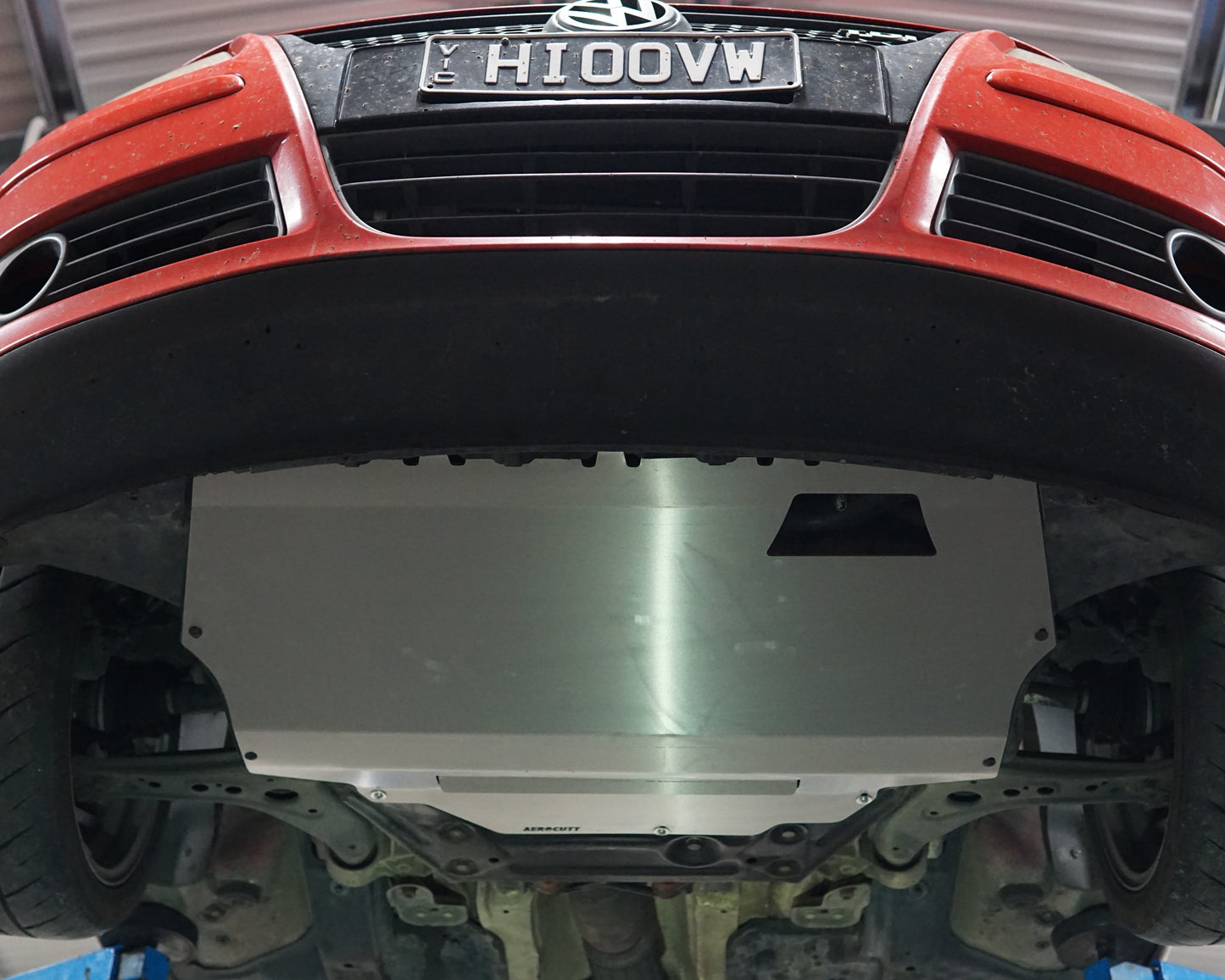 Volkswagen Polo 6N9 Underneath with Aerocutt Aluminium Bash Plate Installed