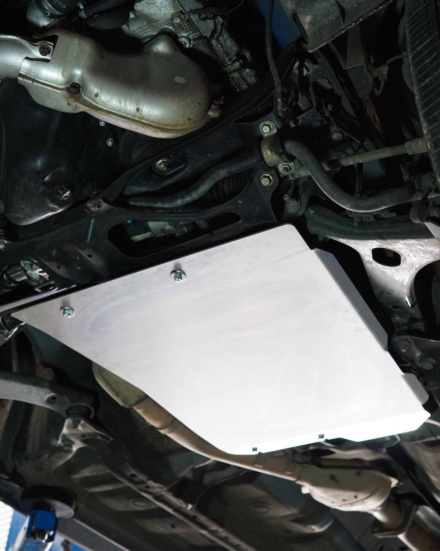 Subaru Impreza G3 WRX Underbody with Aerocutt Transmission Skid Plate Installed