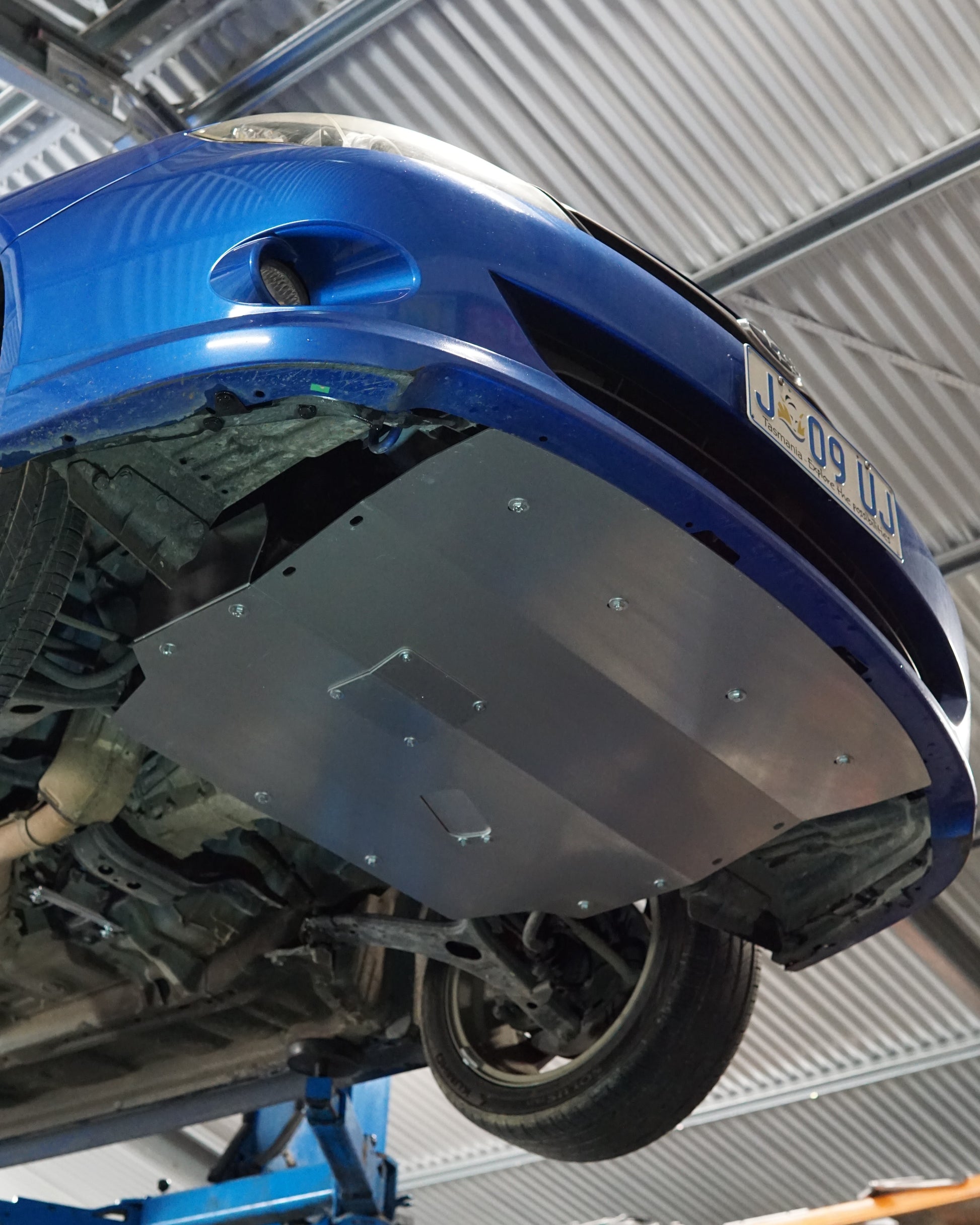 Subaru Impreza G3 WRX Underside with Aerocutt Bash Plate Installed