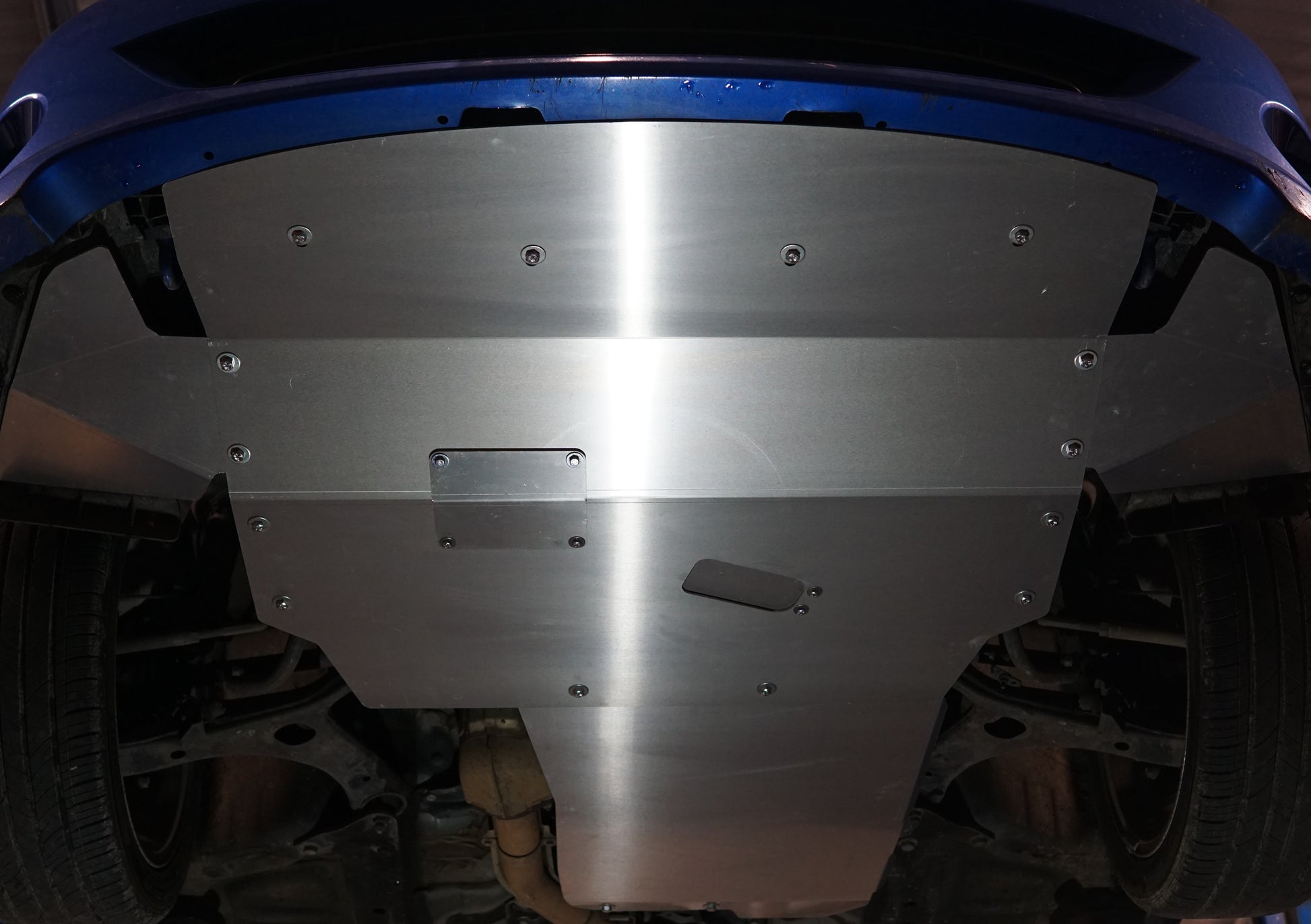 Subaru Impreza G3 WRX underside with Aerocutt Aluminium Undertray Fitted
