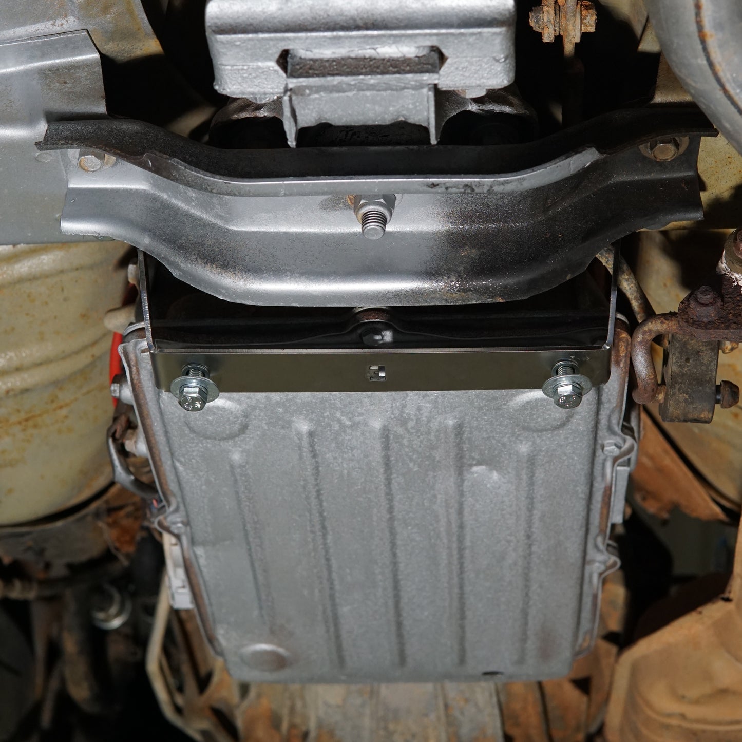 Ford Falcon EF EL Underneath With An Aerocutt Transmission Protection Plate Bracket