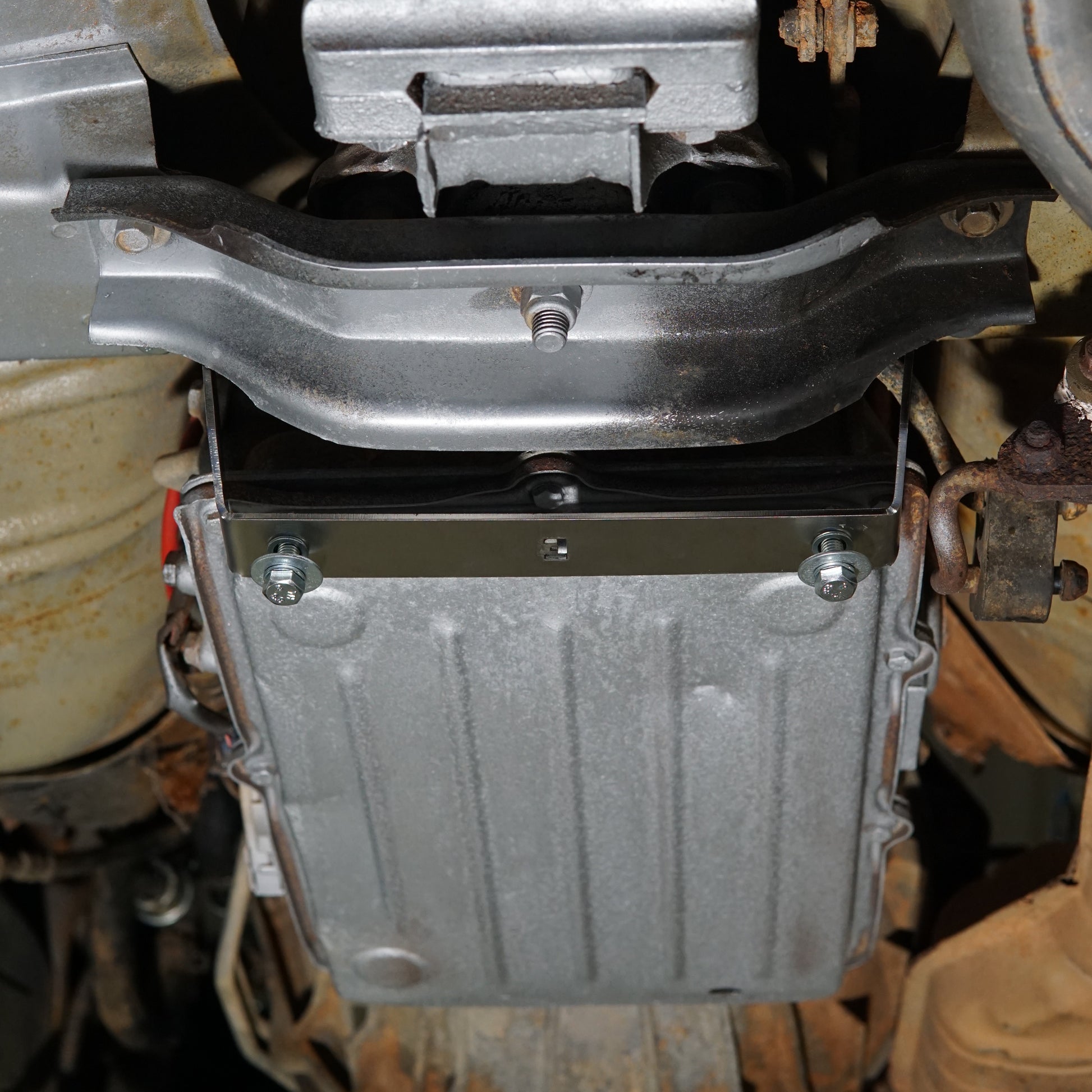 Ford Falcon EF EL Underneath With An Aerocutt Transmission Protection Plate Bracket