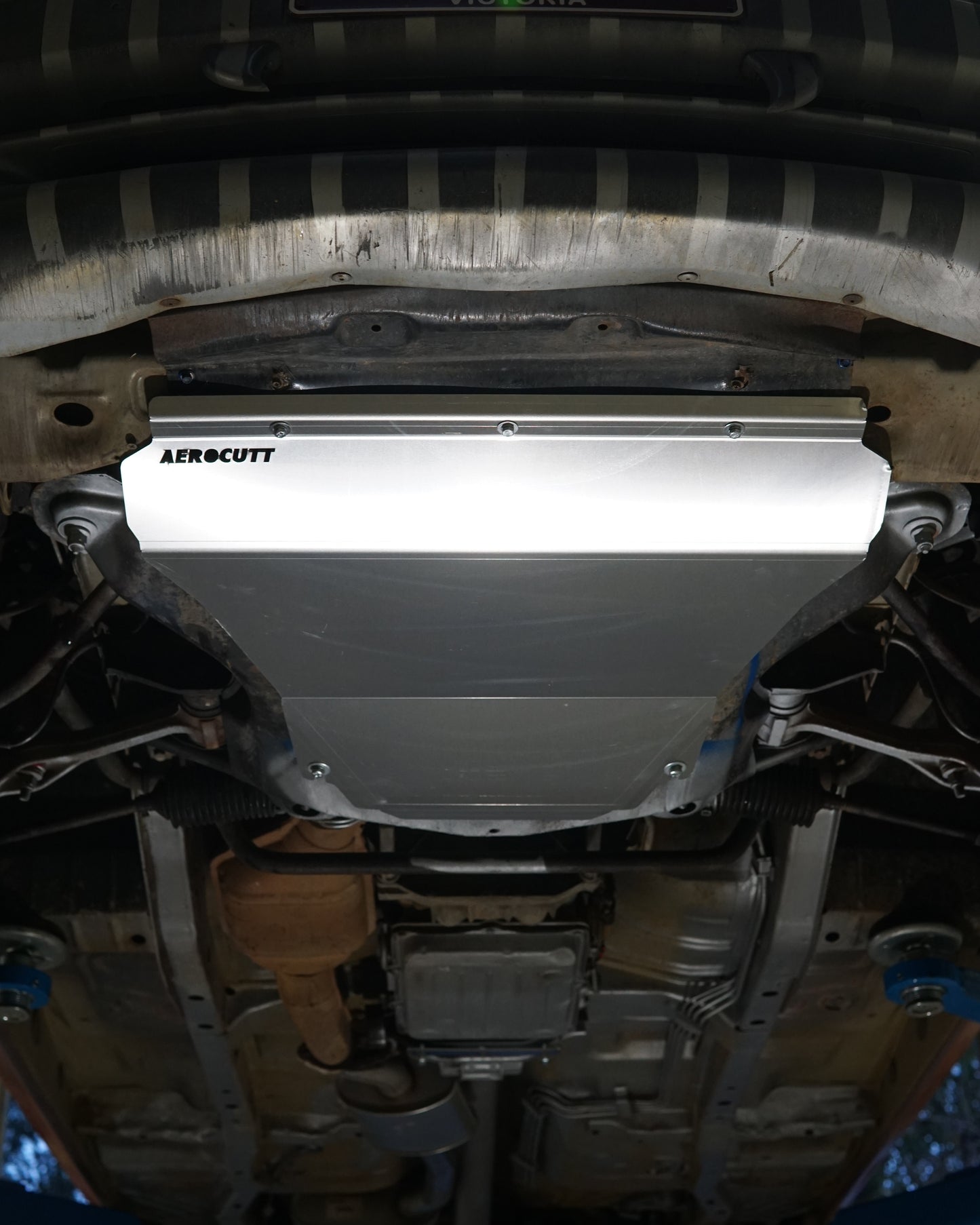 Ford Falcon EF EL Under With Aerocutt Aluminium Engine Protection Skid Plate Installed