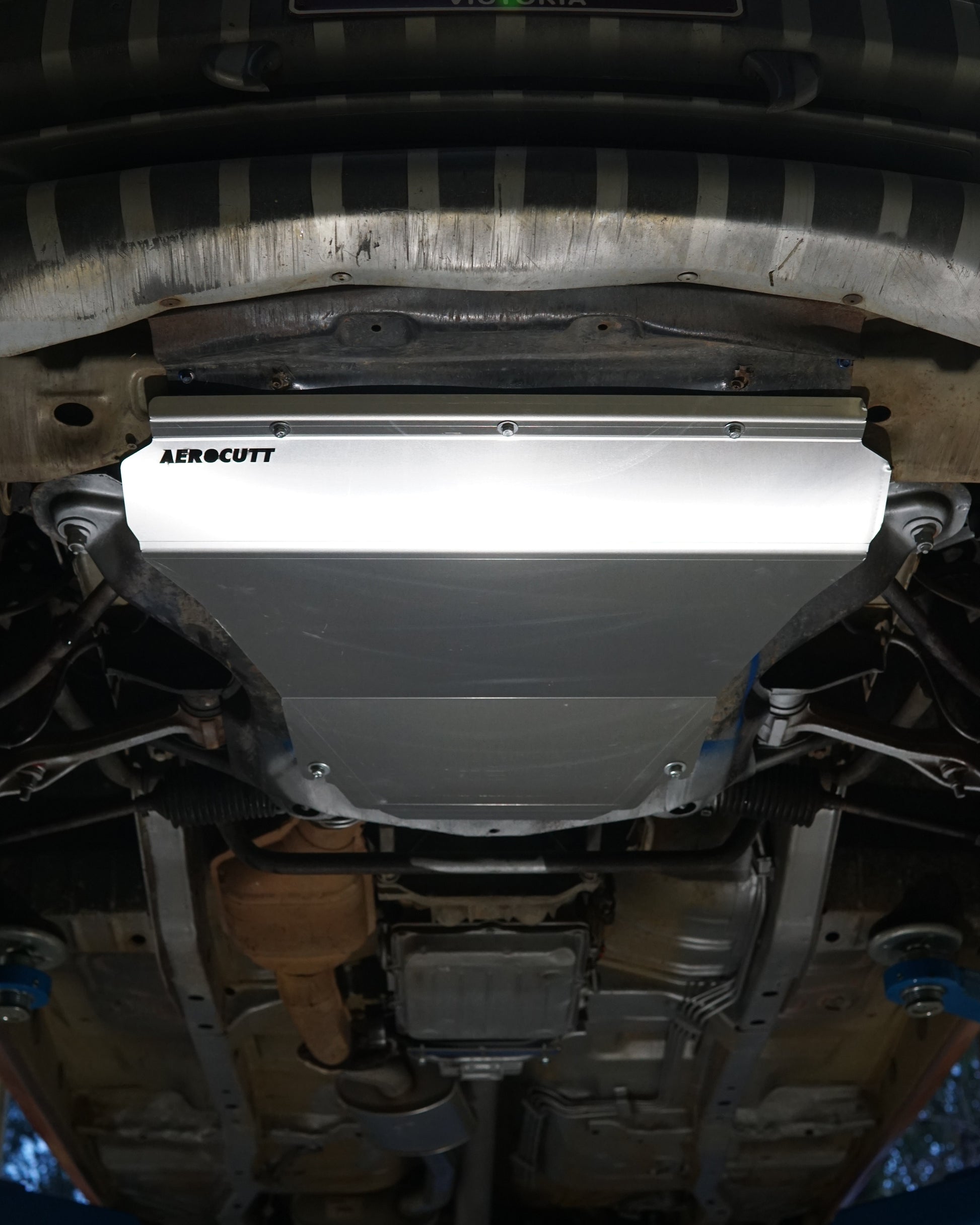 Ford Falcon EF EL Under With Aerocutt Aluminium Engine Protection Skid Plate Installed