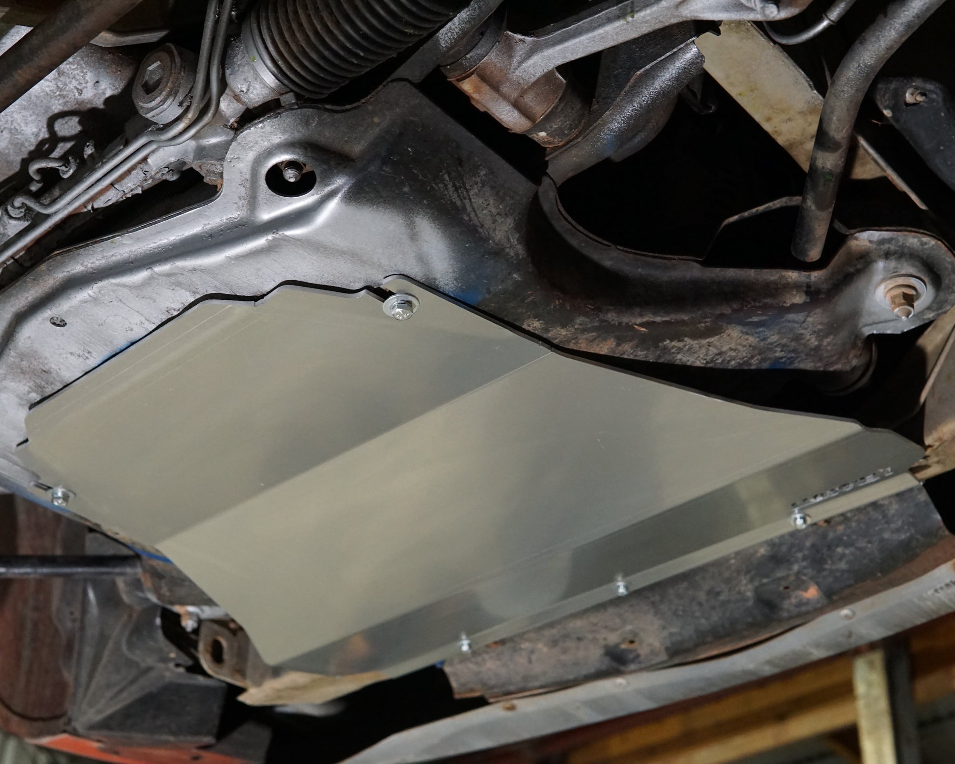 Ford Falcon EF EL Under With Aerocutt Engine Protection Skid Plate Installed