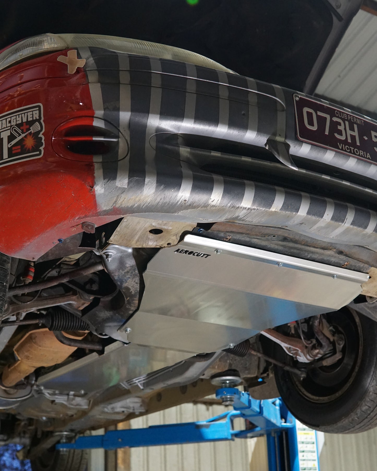 Aerocutt Engine Underbody Belly Plate Installed on an EL EF Falcon Underside