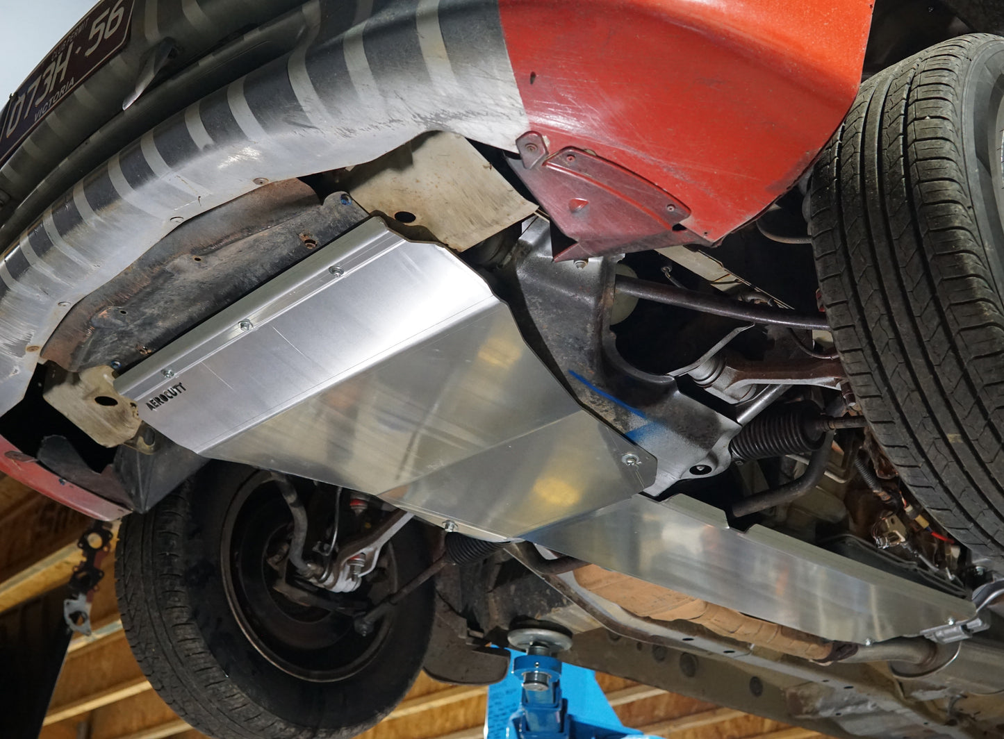 Aerocutt Underbody Skid Plate Installed on an EL EF Falcon Underside