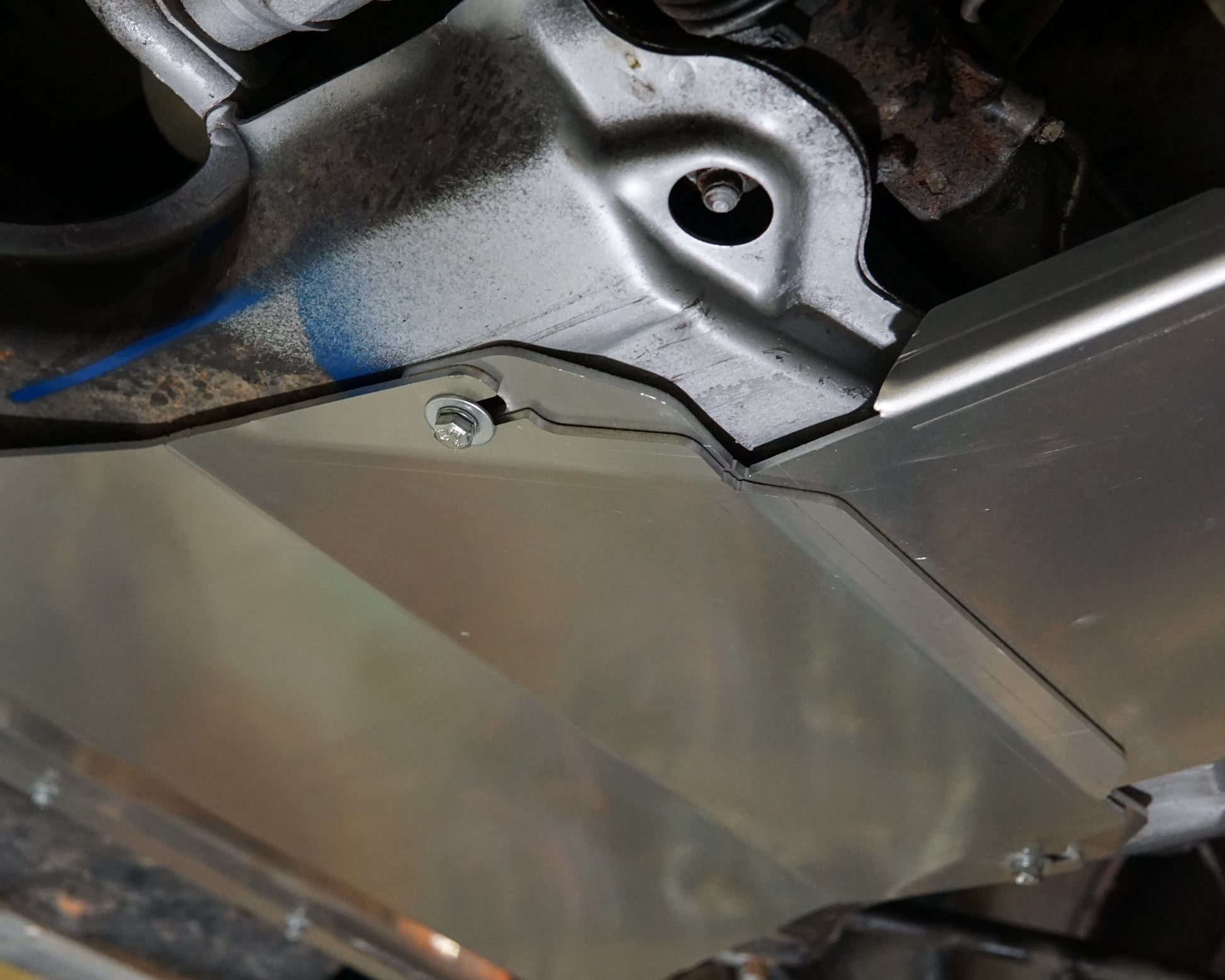 Ford Falcon EF EL Underneath With An Aerocutt Heavy Duty Aluminium Engine And Transmission Protection Plate