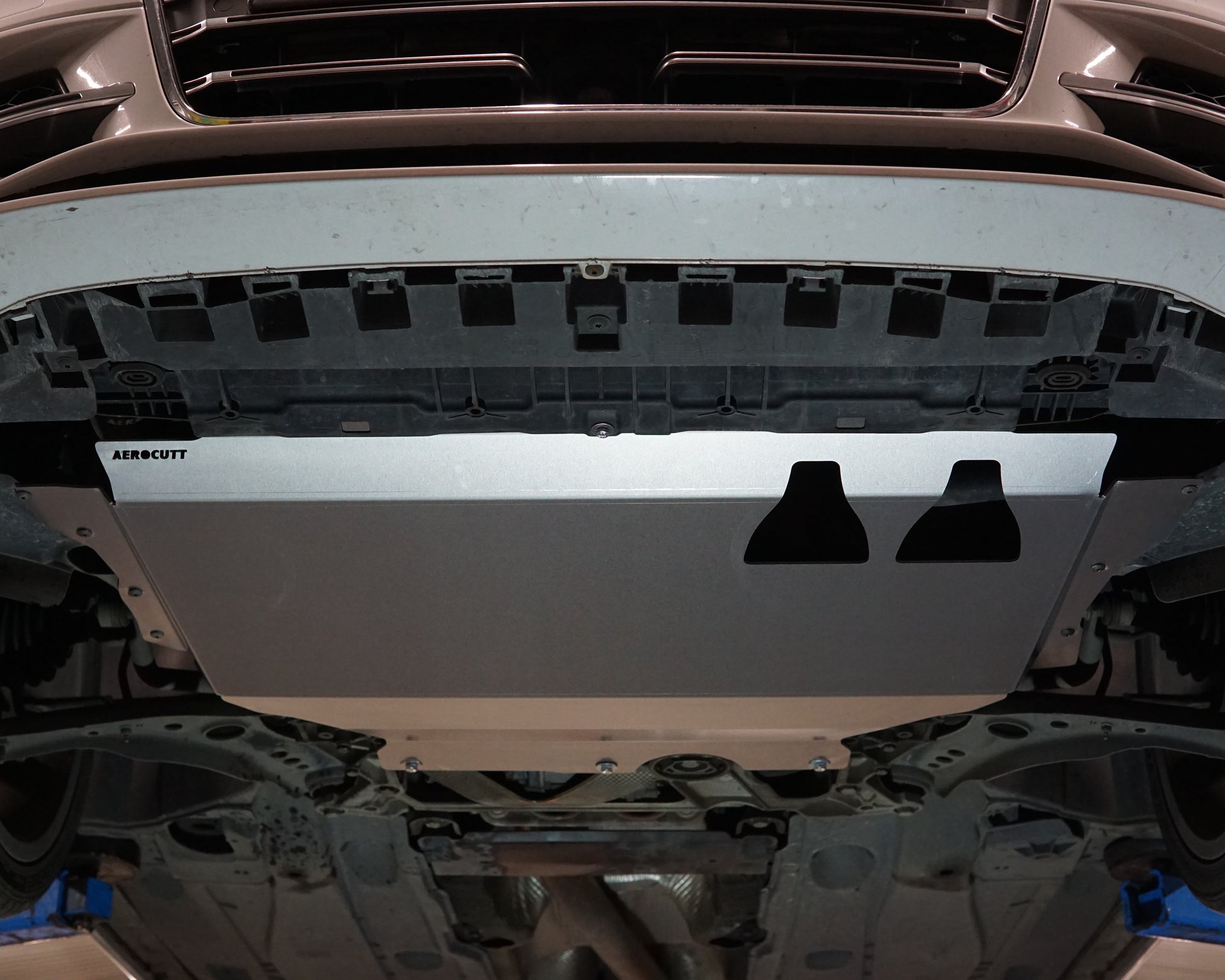 Audi S3 8V Underbody With An Aerocutt Aluminium Undertray Plate Mounted