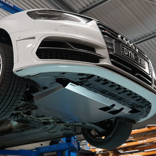 Audi S3 8V Underside With An Aerocutt Aluminium Undertray Replacement Fitted