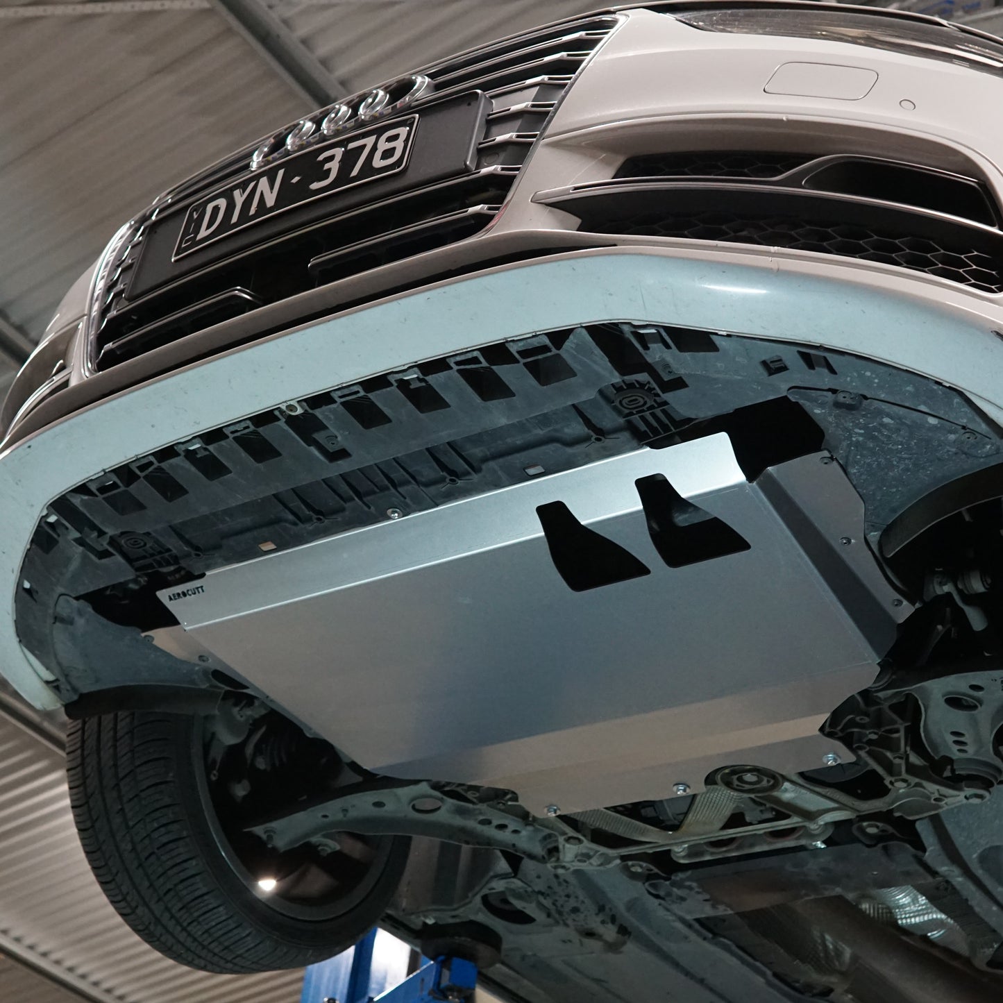Audi S3 8V Underside With An Aerocutt Aluminium Skid Plate Mounted