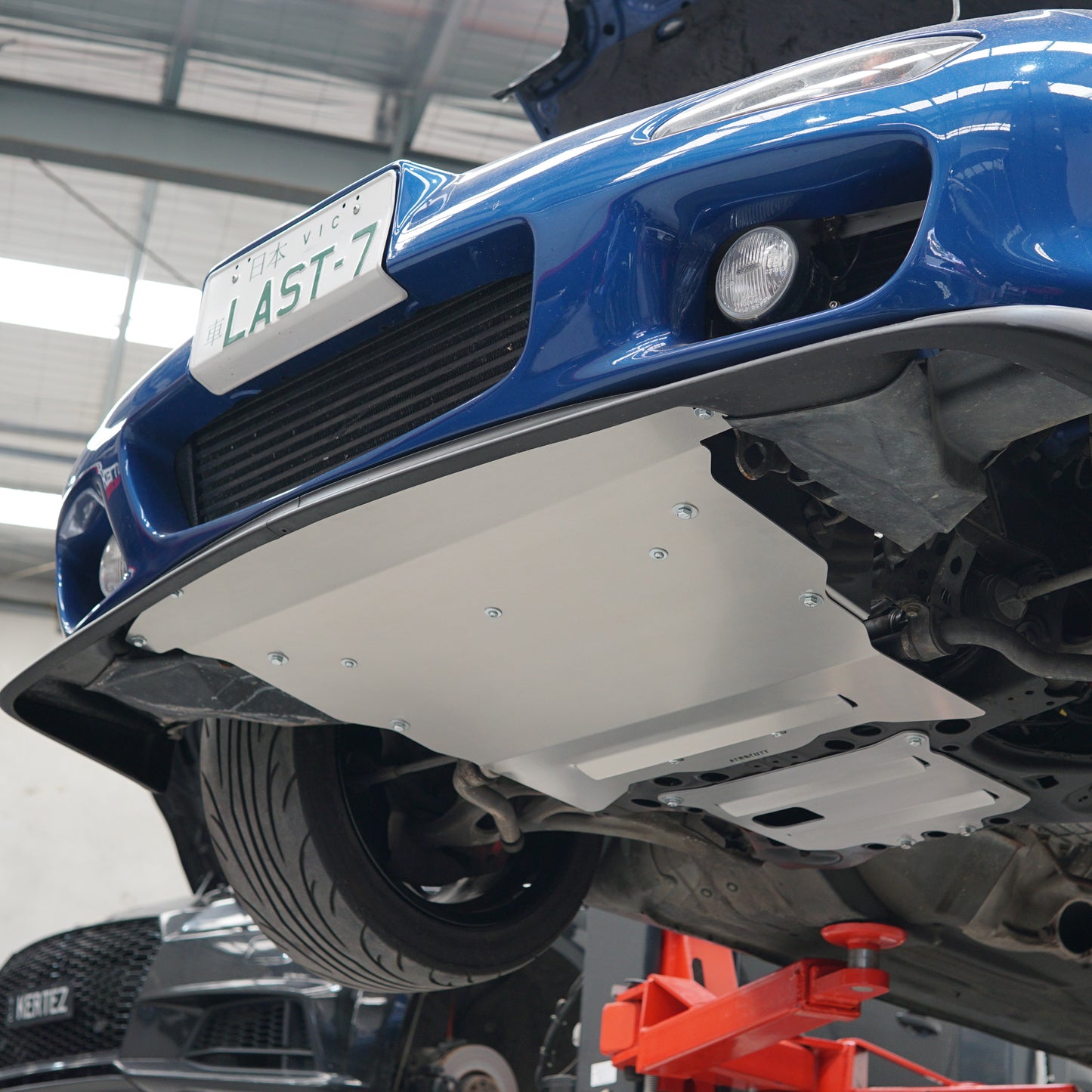 Mazda FD RX-7 Underbody with an Aerocutt aluminium undertray and sump guard panel installed