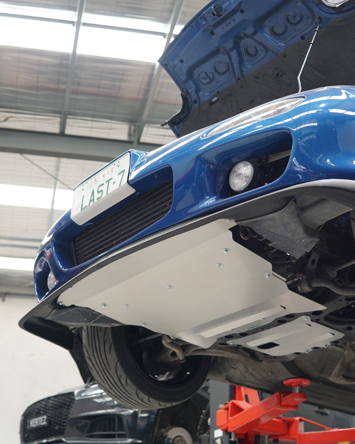 Mazda FD RX-7 Underbody with an Aerocutt aluminium undertray and bash plate panel installed