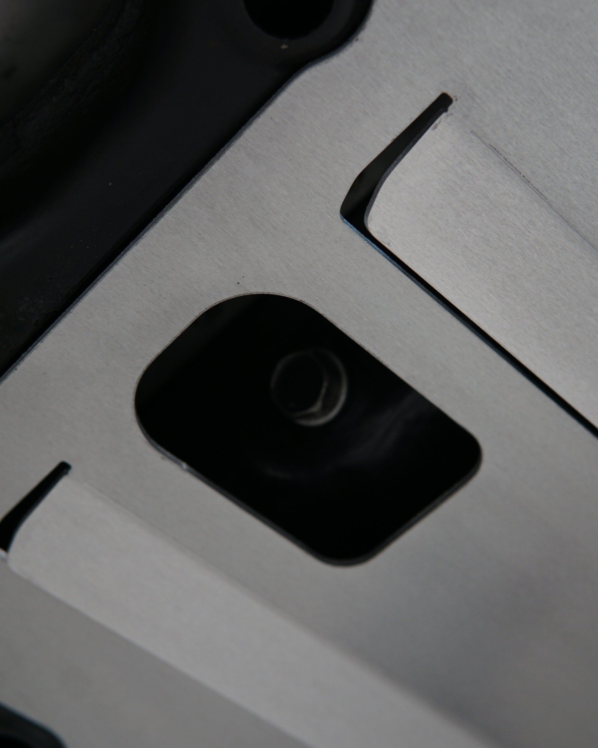 Mazda FD RX-7 Underbody with an Aerocutt aluminium sump panel installed showing the sump plug access.
