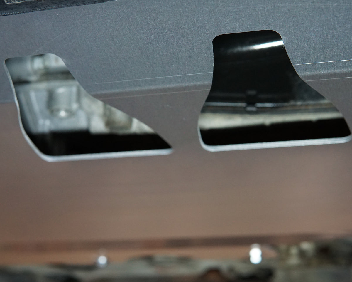 Vokswagen Golf Mk7 Underside With Aerocutt Aluminium Undertray Fitted With Cooling Vents