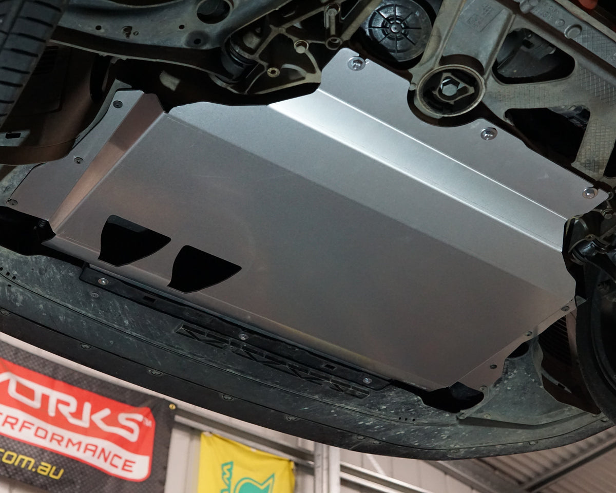 Vokswagen Golf MQB Underneath With Aerocutt Aluminium Undertray Fitted