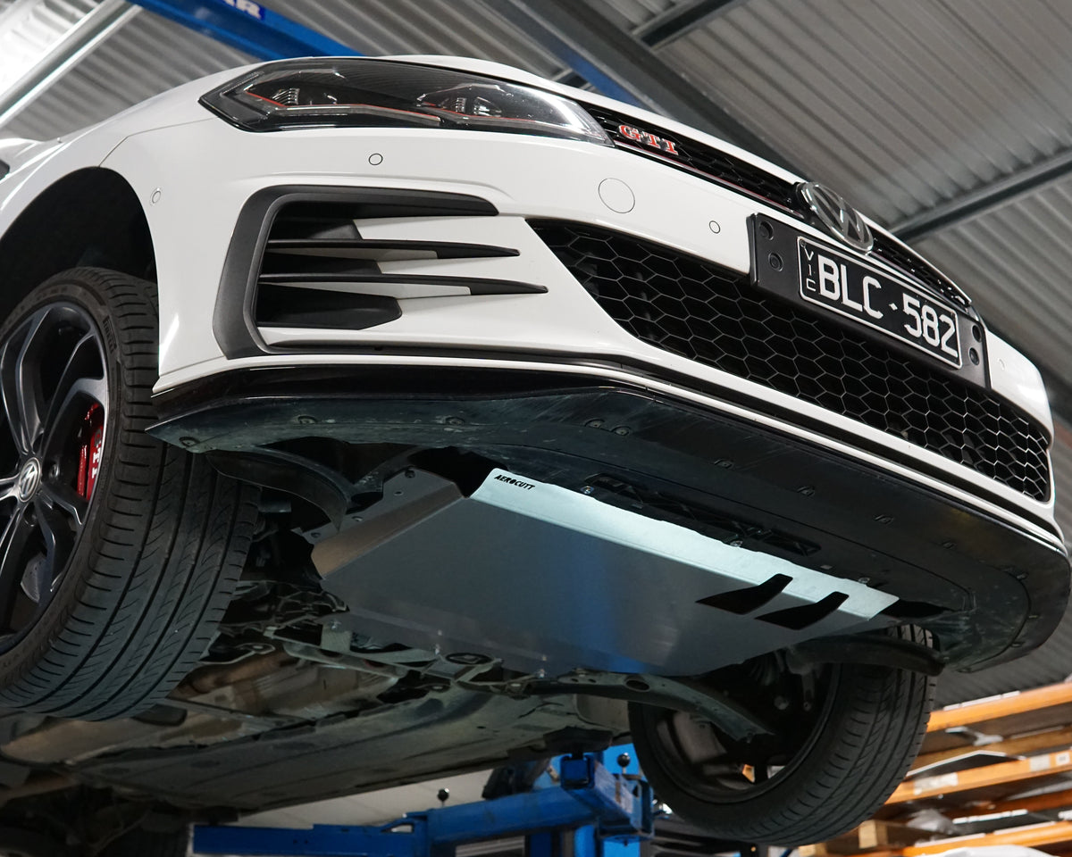 Vokswagen Golf Mk8 Underside With Aerocutt Aluminium Undertray Fitted