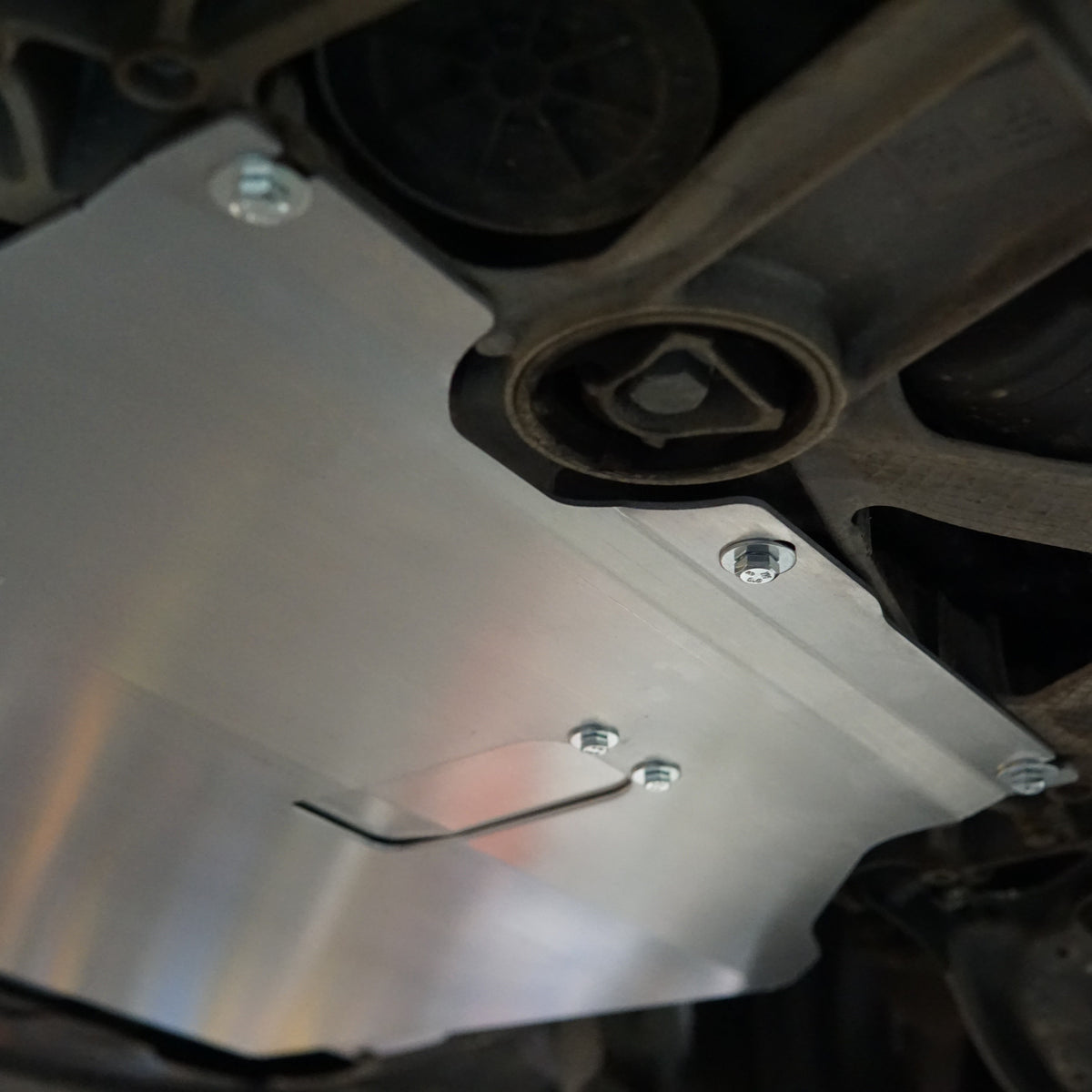 Audi S3 8V Underneath With An Aerocutt Aluminium Undertray Fitted with an oil drain access plate