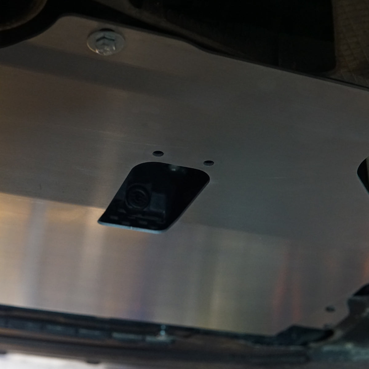 Audi/Volkswagen Underneath With An Aerocutt Aluminium Undertray Fitted with an oil drain access plate removed