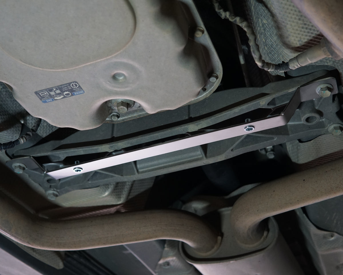 Aerocutt bracket installed to add strength to a holden commodore skid plate
