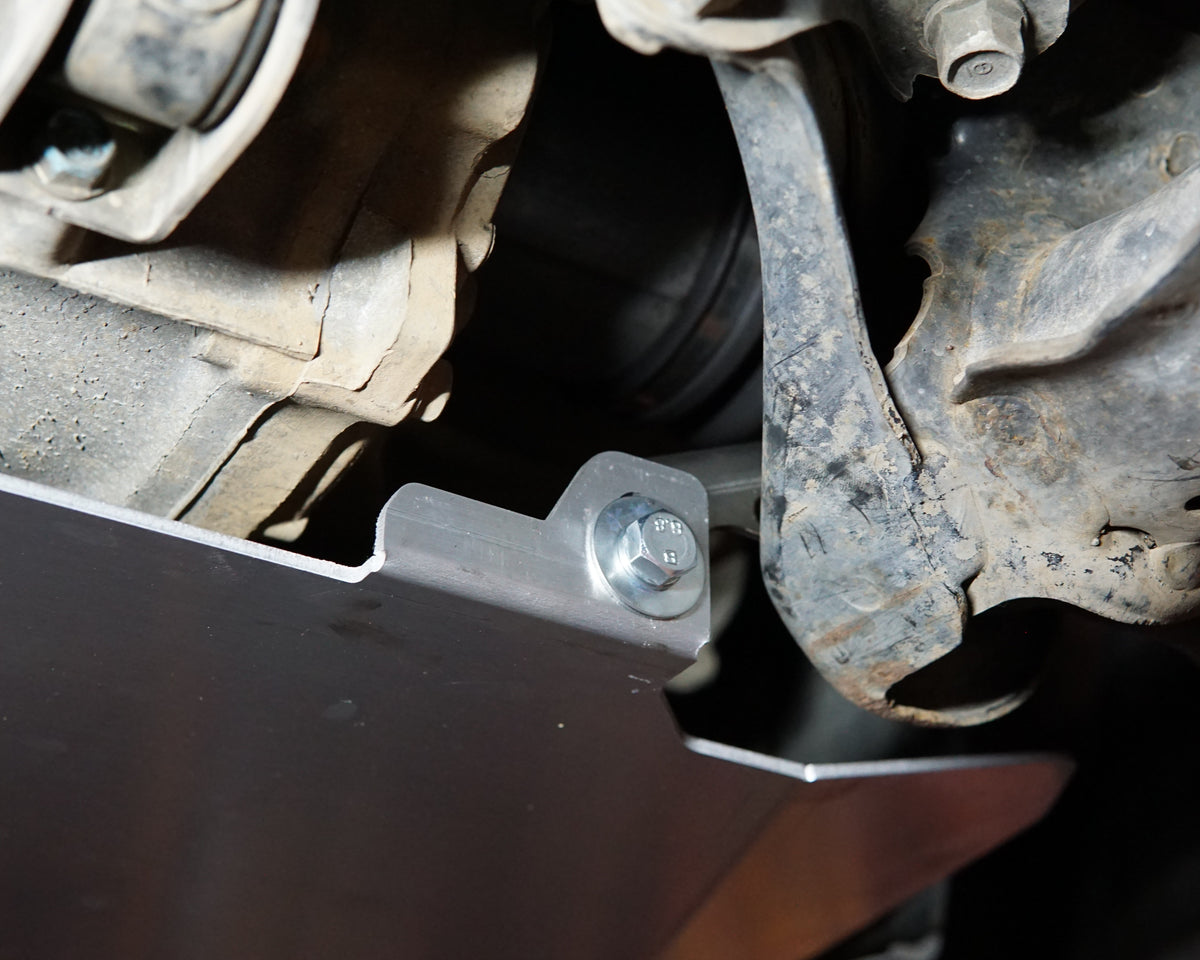 Honda Civic Underside With Aerocutt adjustable aluminium bash plate installed