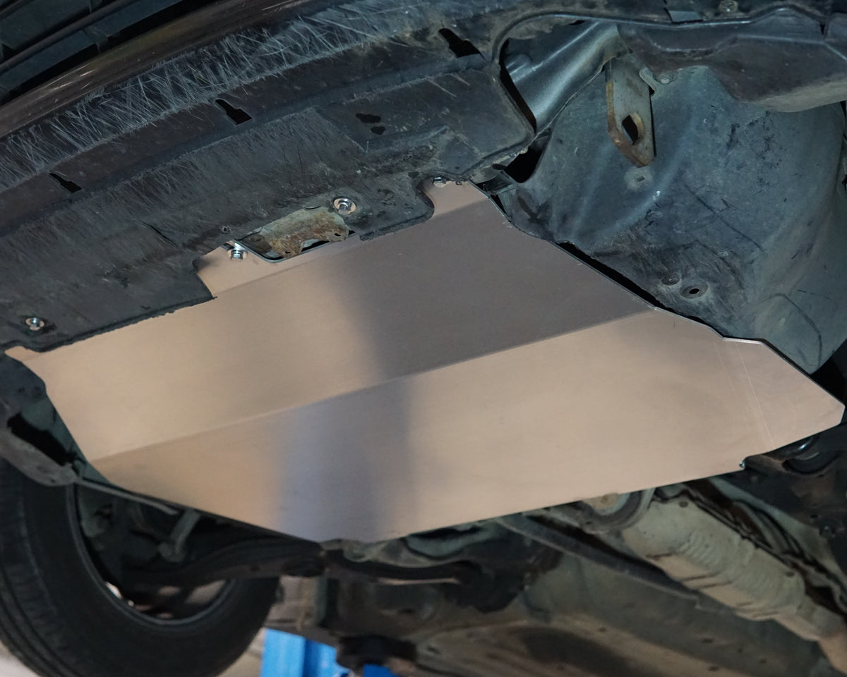 Honda Civic EG Underside With Aerocutt adjustable aluminium sump guard installed