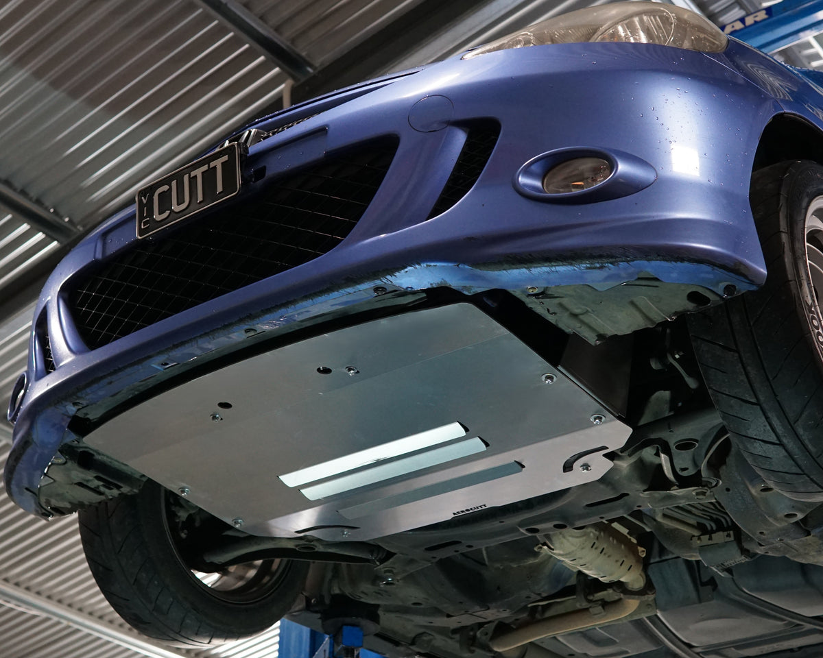 Honda Jazz VTI-S GD underbody with Aerocutt aluminium Bash Plate installed