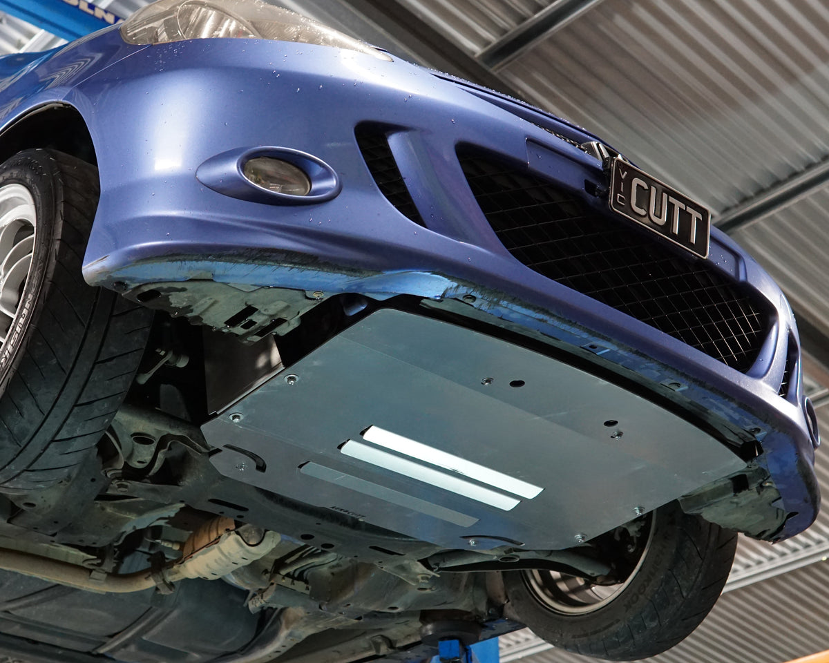 Honda Jazz GD VTI-S under with Aerocutt aluminium Skid Plate installed