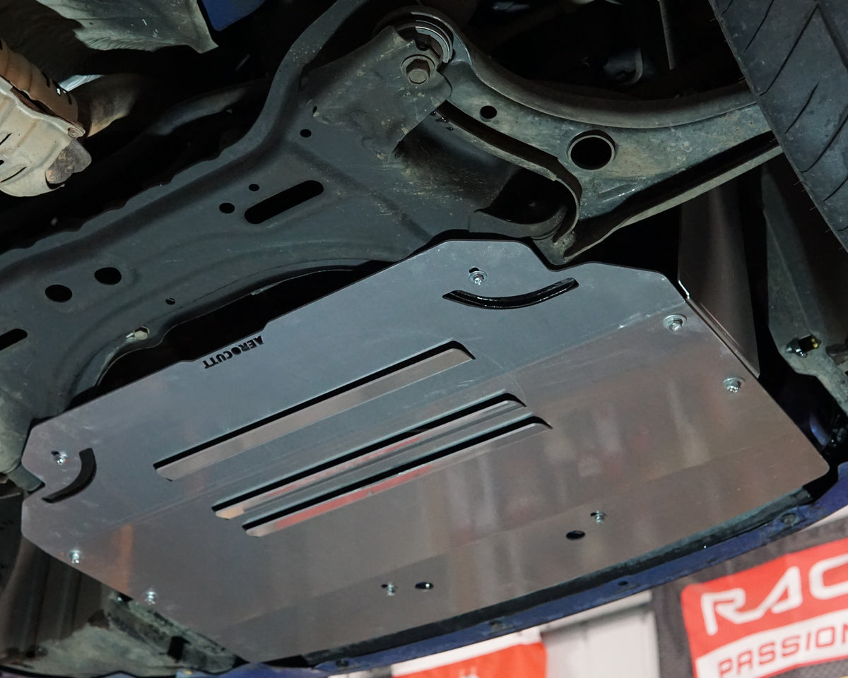 Honda Jazz GD VTI-S undercarriage with Aerocutt aluminium undertray installed