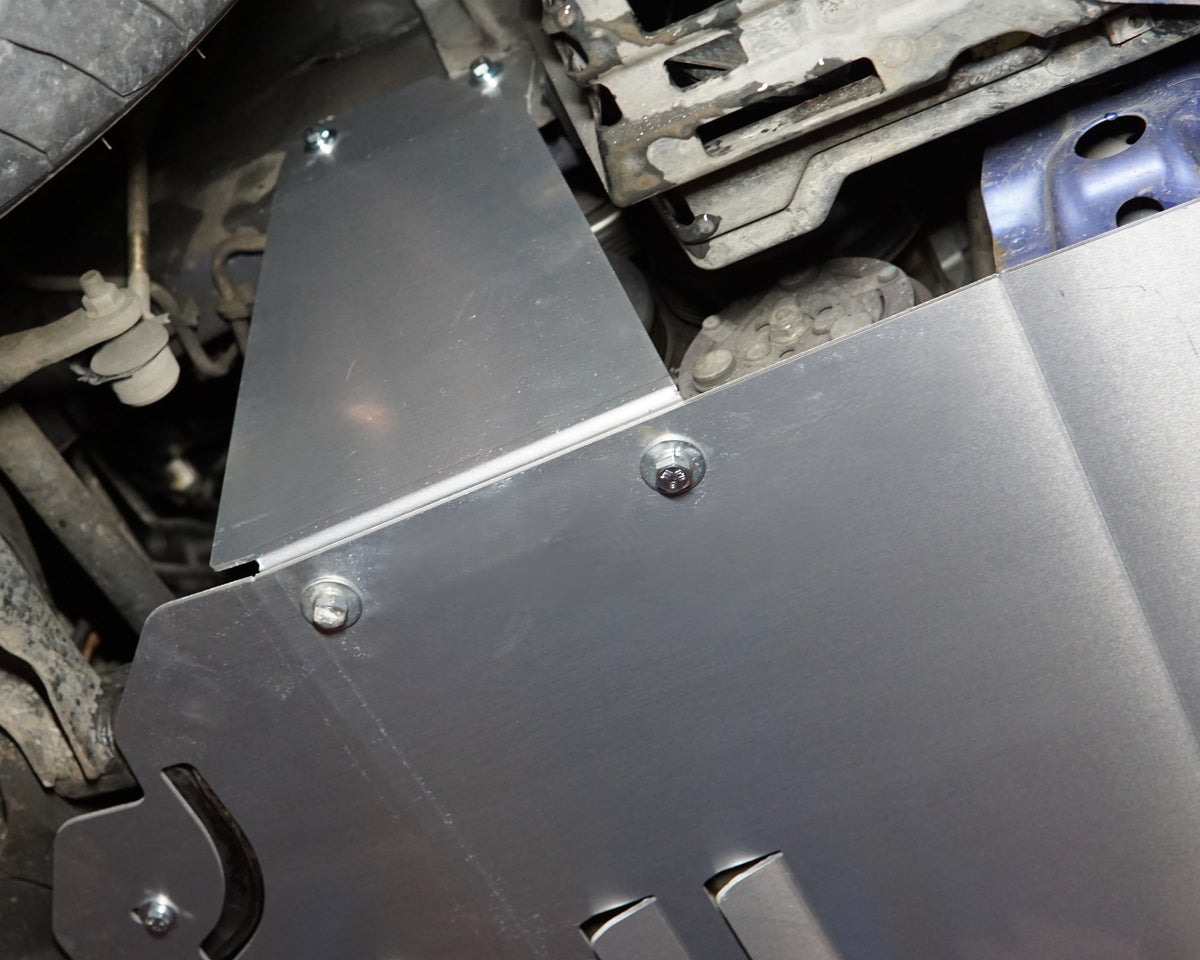 Honda Jazz GD VTI-S underneath with Aerocutt aluminium skid plate installed