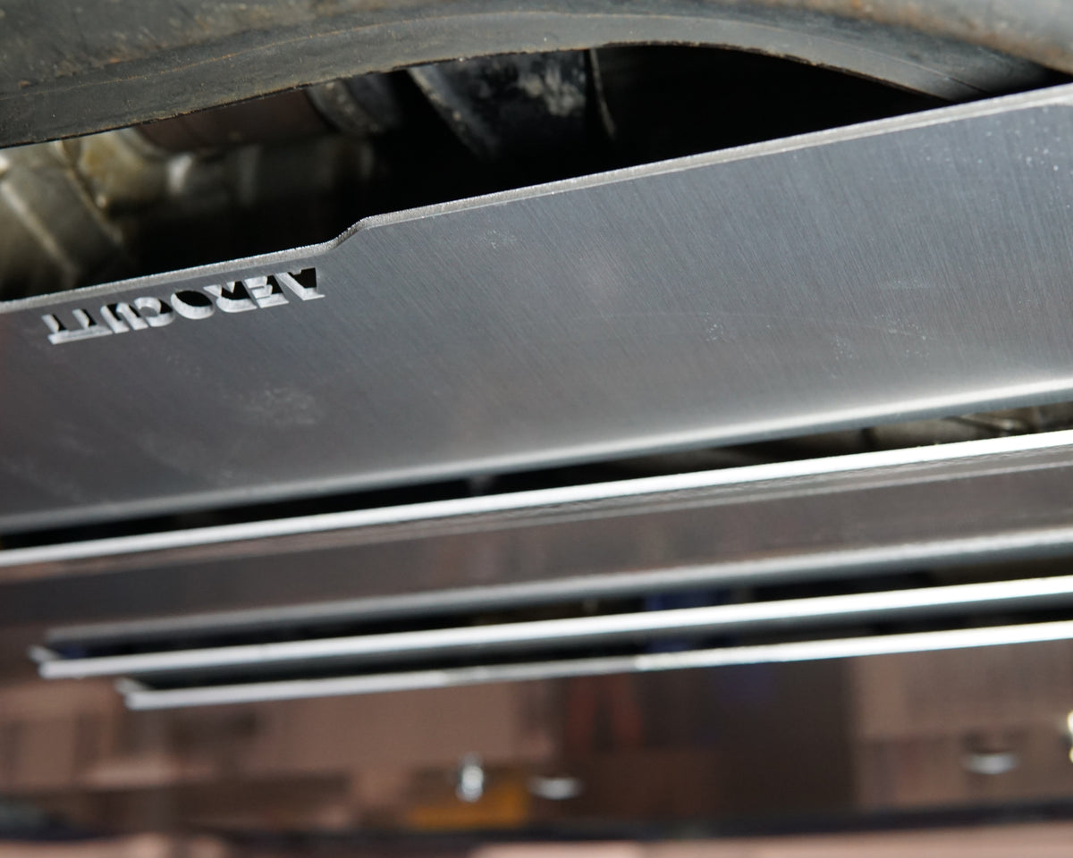 Jazz GD underneath with Aerocutt aluminium bash plate installed